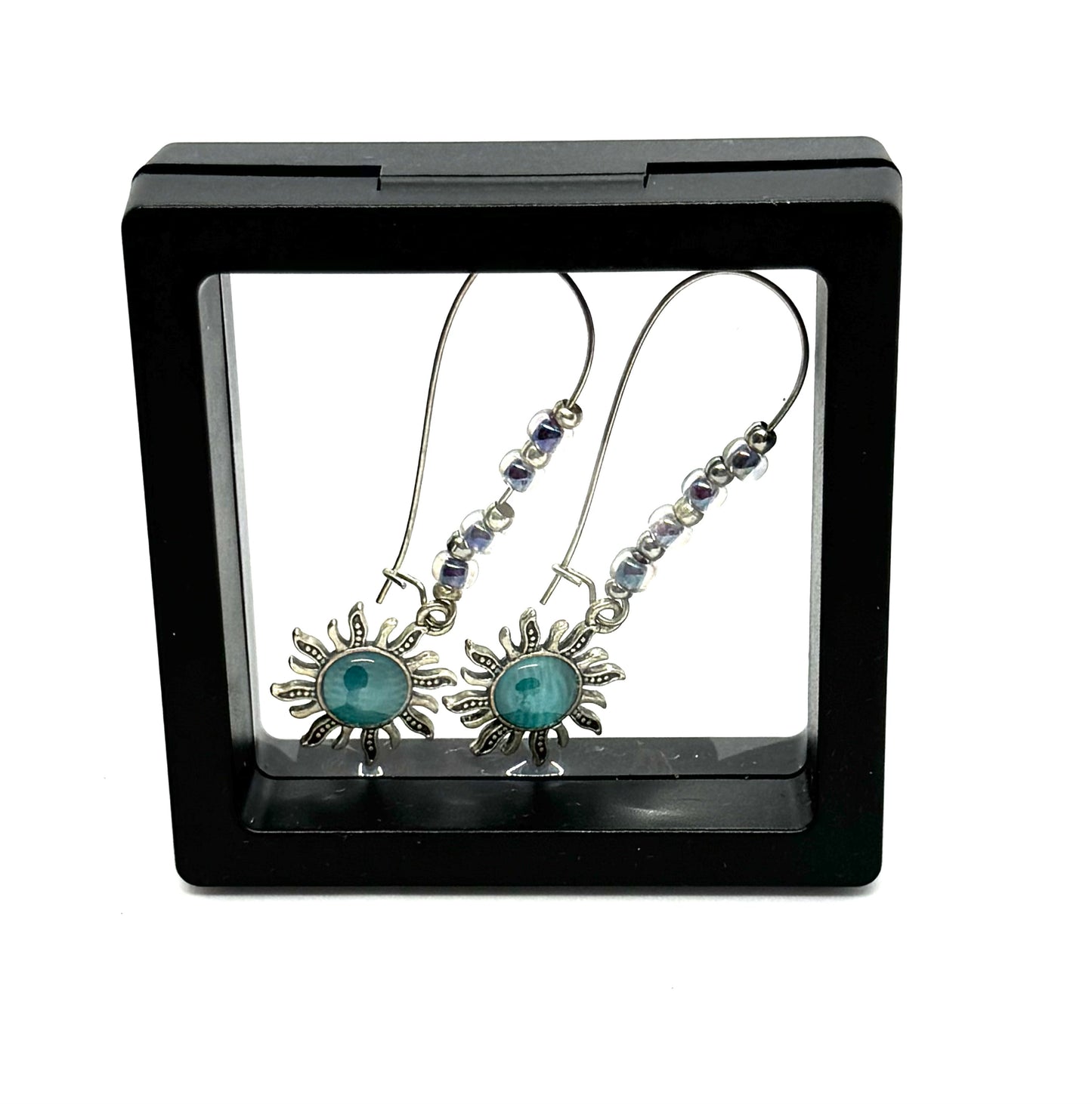 #21 Sunshine, Sarcasm & Bad Decisions Earrings – Handmade Sun Charm Dangle Earrings