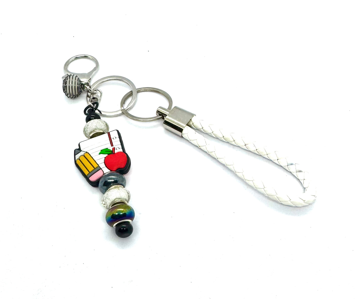 FDSS “The Teacher’s Heart” Handmade Beaded Wristlet Keychain