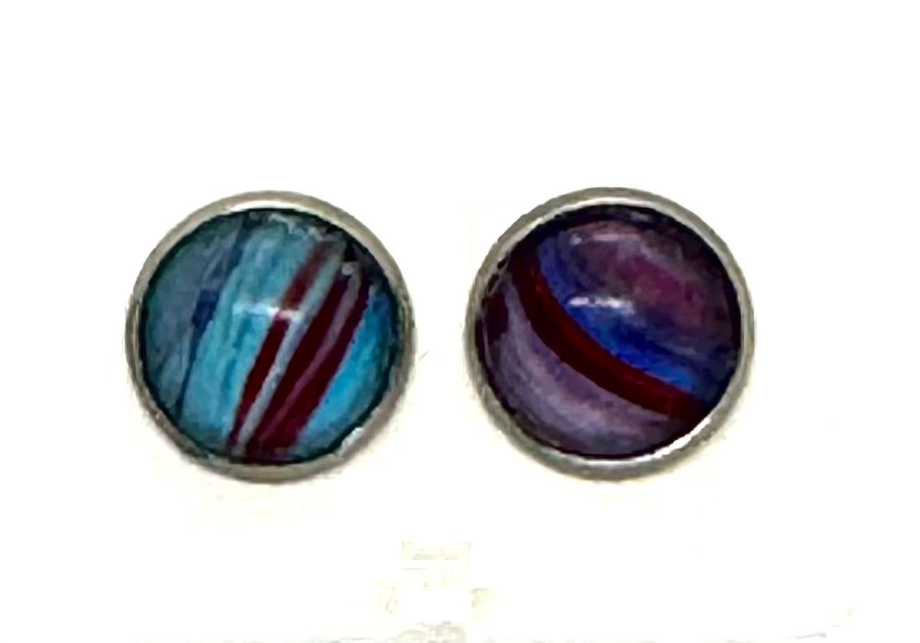 Planet Chaos | Handmade Galaxy Swirl Stud Earrings