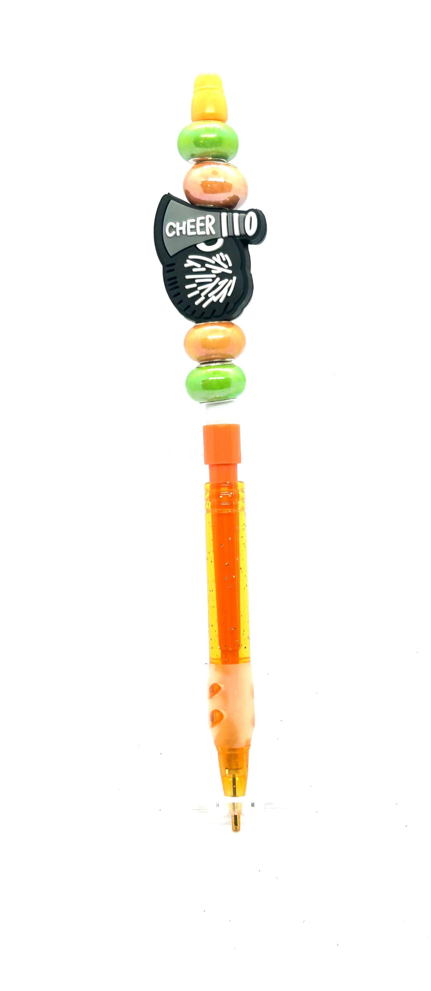 Orange Cheer Beaded Pencil