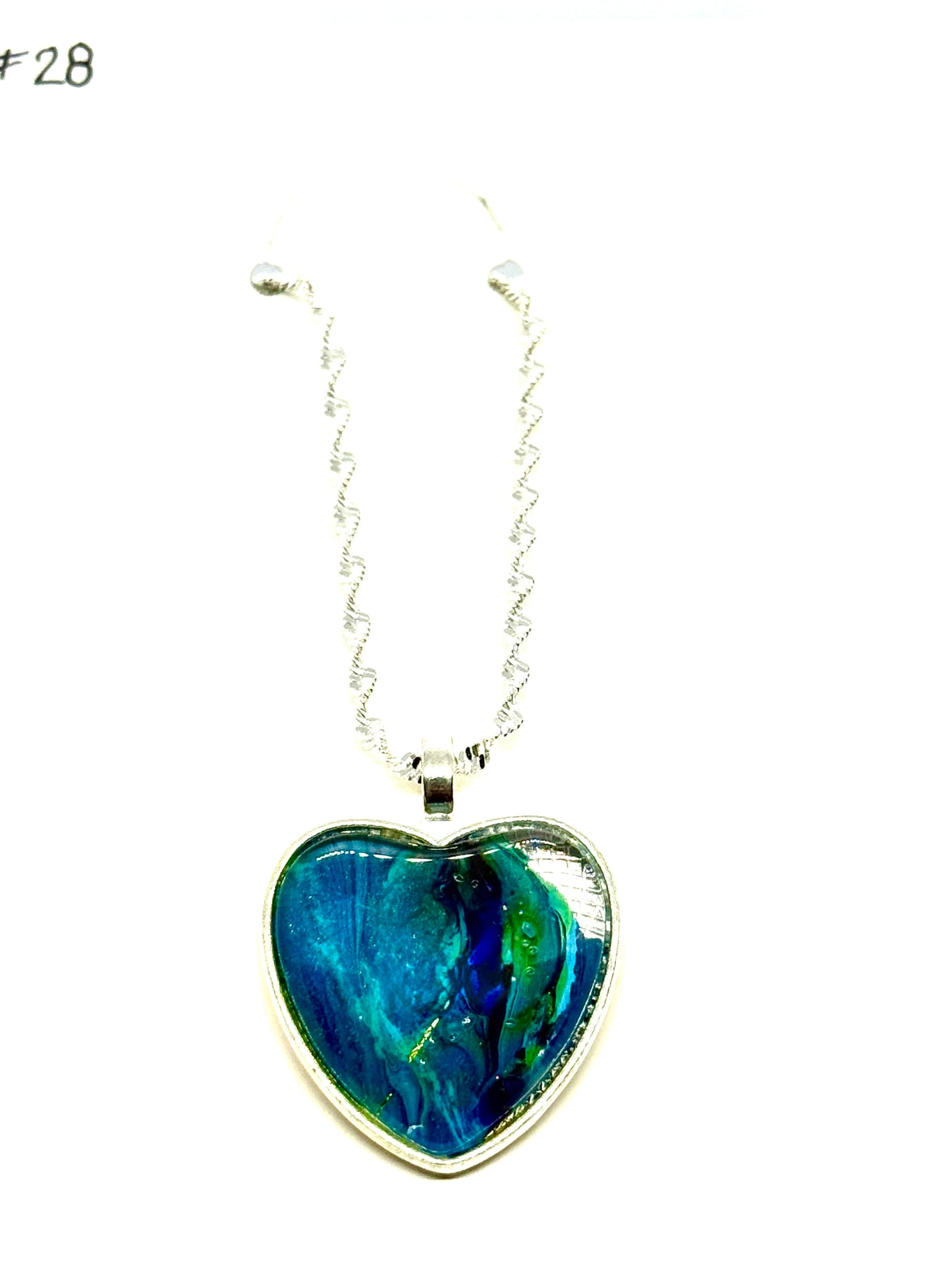 #28 Moody Ocean Heart Necklace – Emotionally Available (Sometimes)