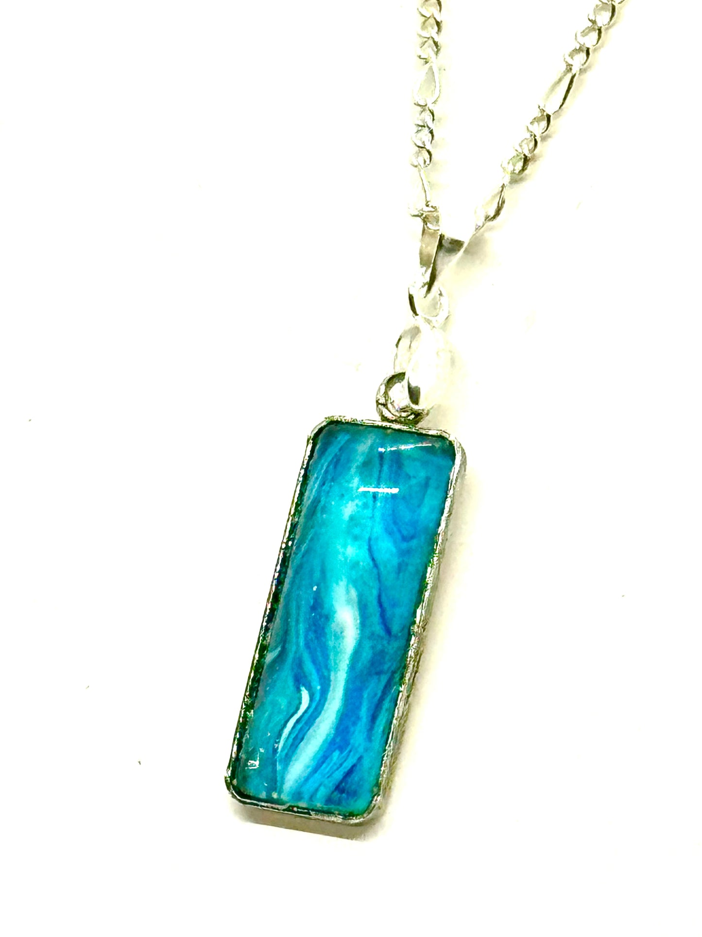 Paint Pour Necklace #11