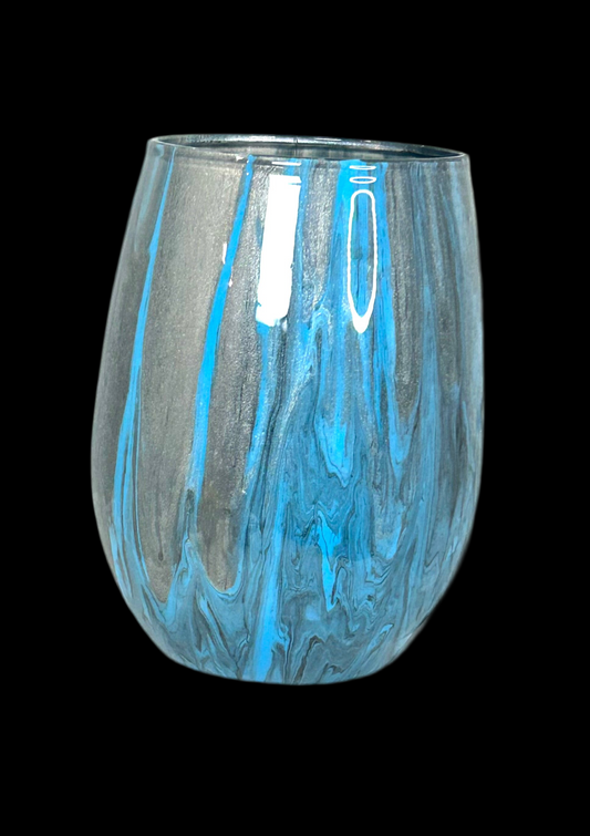 #1 Blue Moon Meltdown Stemless Wine Glass