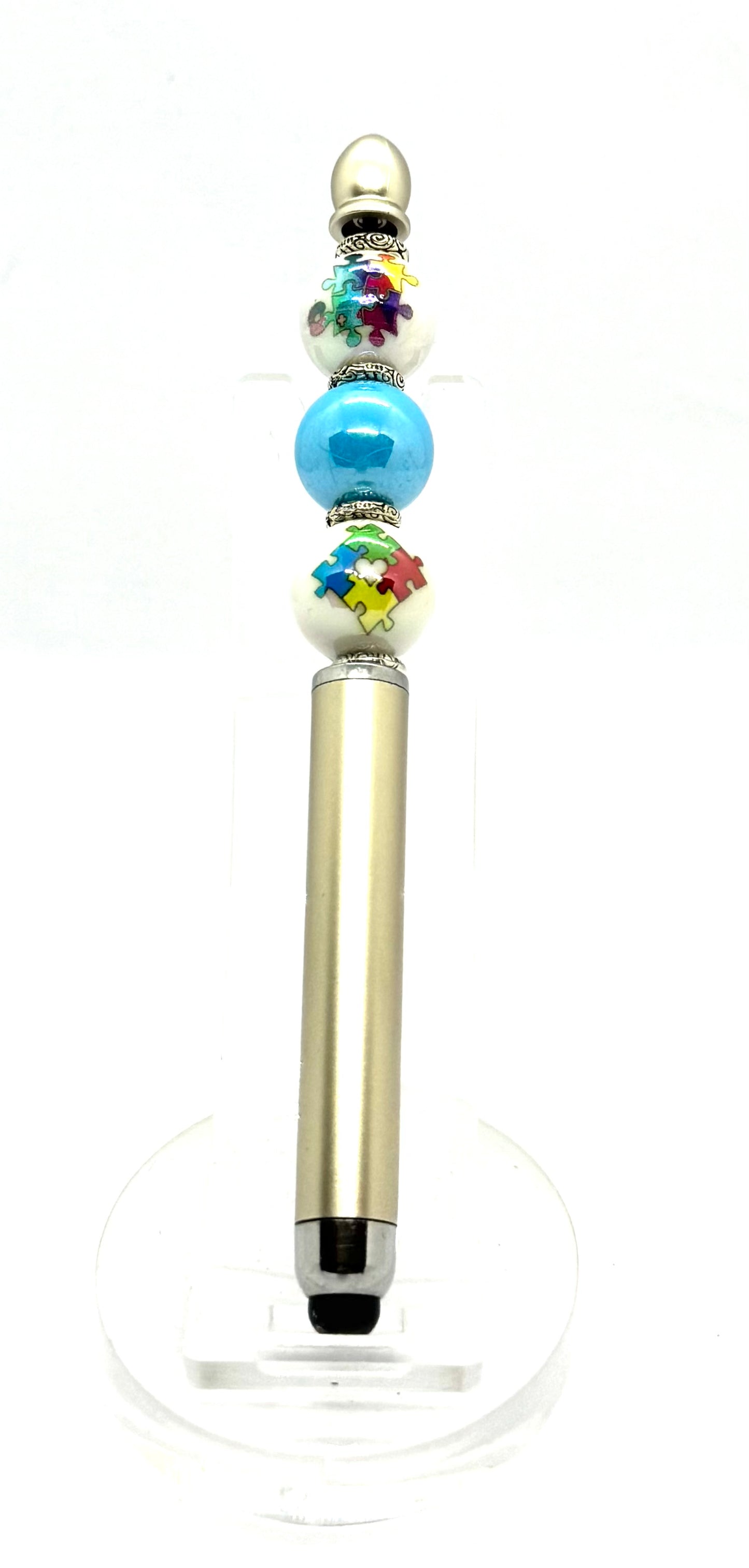 Every Piece Matters | Handmade Autism Awareness Beaded Stylus Pen