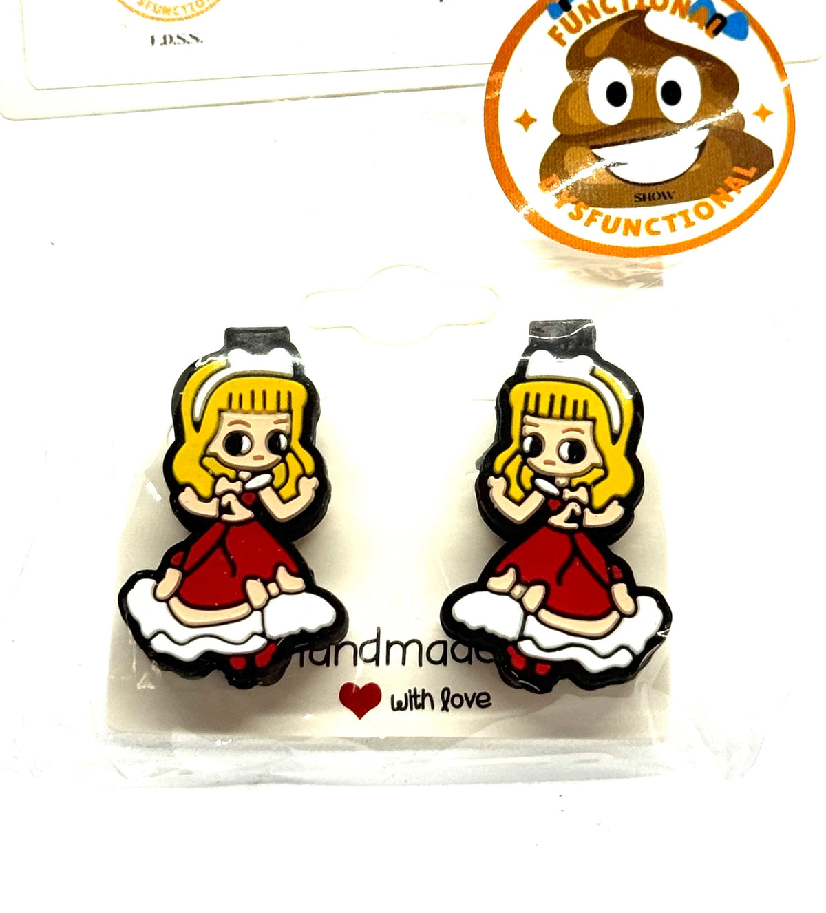 #4 Main Character Energy Barrettes – Red Dress Princess Hair Clips (2pc Set)