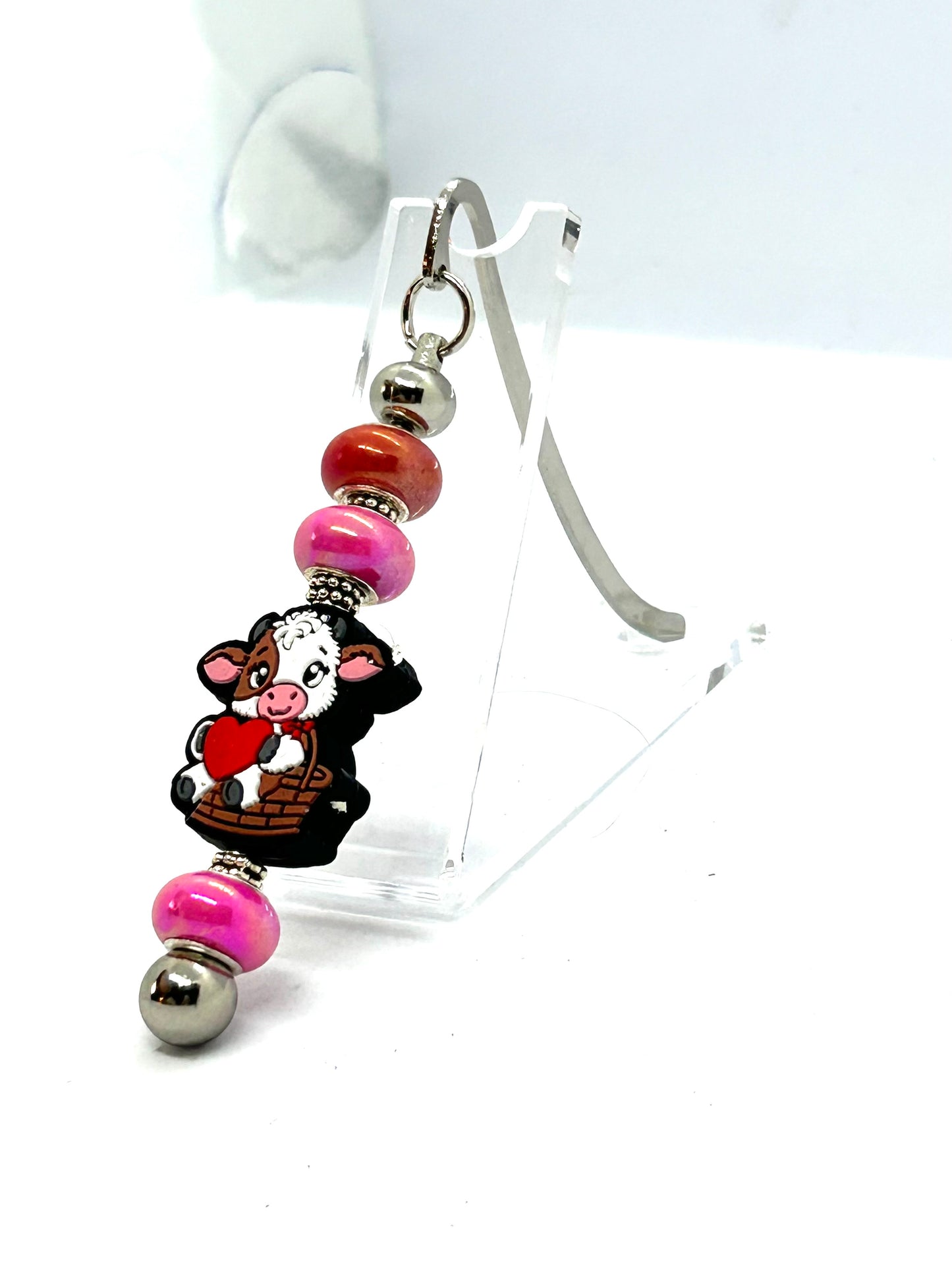 Cow Metal Shepherds Hook Bookmark