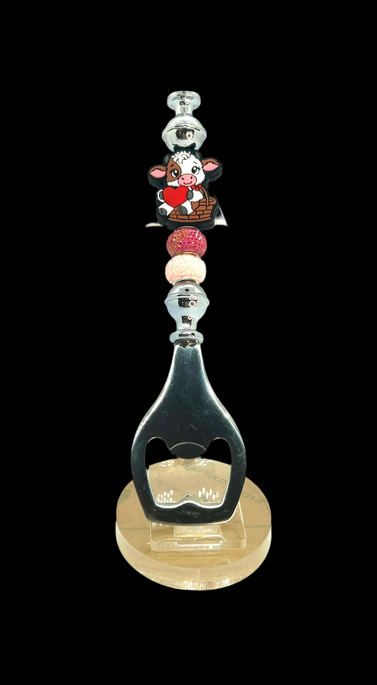 Baby Cow Beaded Bottle Opener