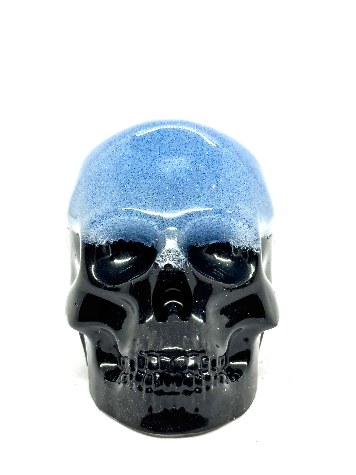 Midnight Brain Freeze Skull – Blue & Black Resin Chaos (FDSS Edition)