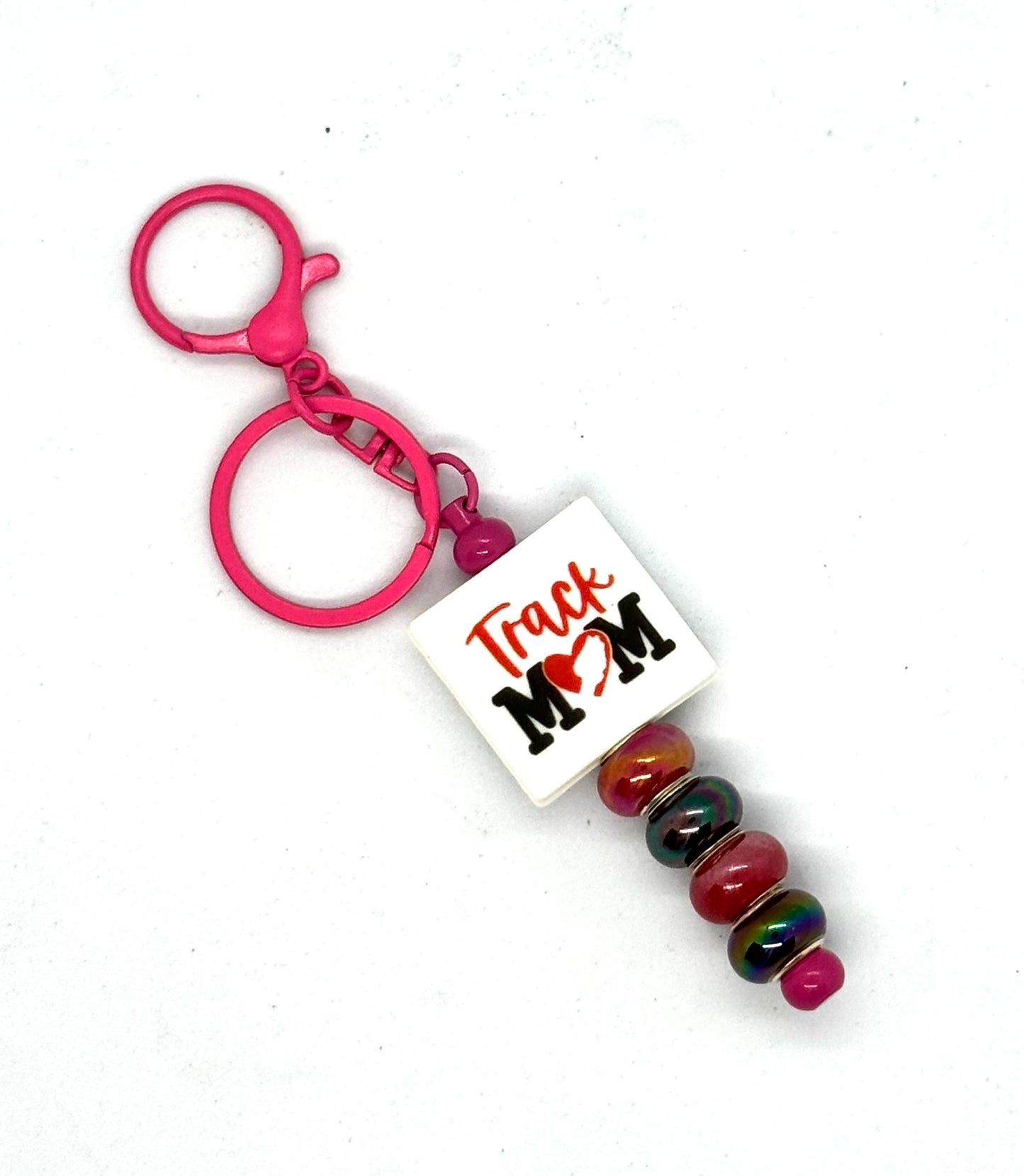 FDSS “Track Mom Survival Kit” Handmade Beaded Keychain – Sports Mom Gift