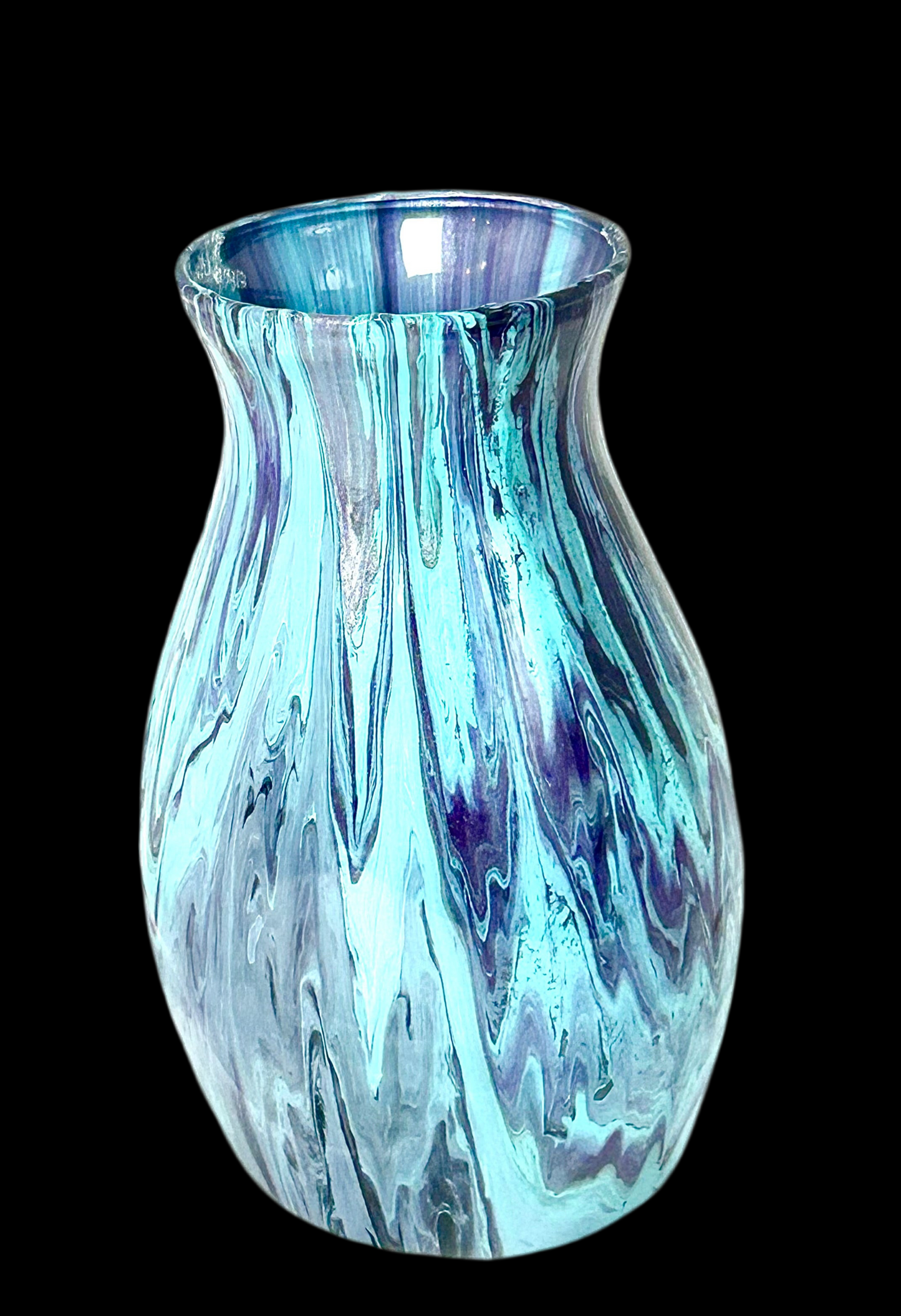 Blue & Purple Glass vase