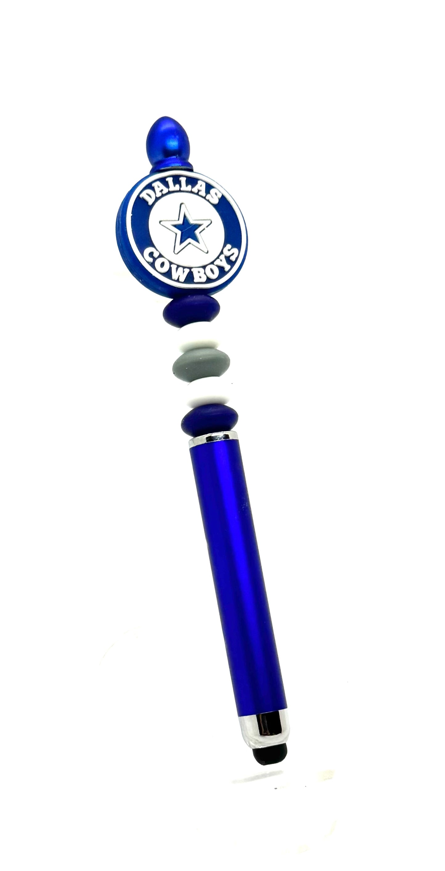 Handmade Dallas Cowboys Inspired Beaded Stylus Pen | Refillable Touchscreen Pen