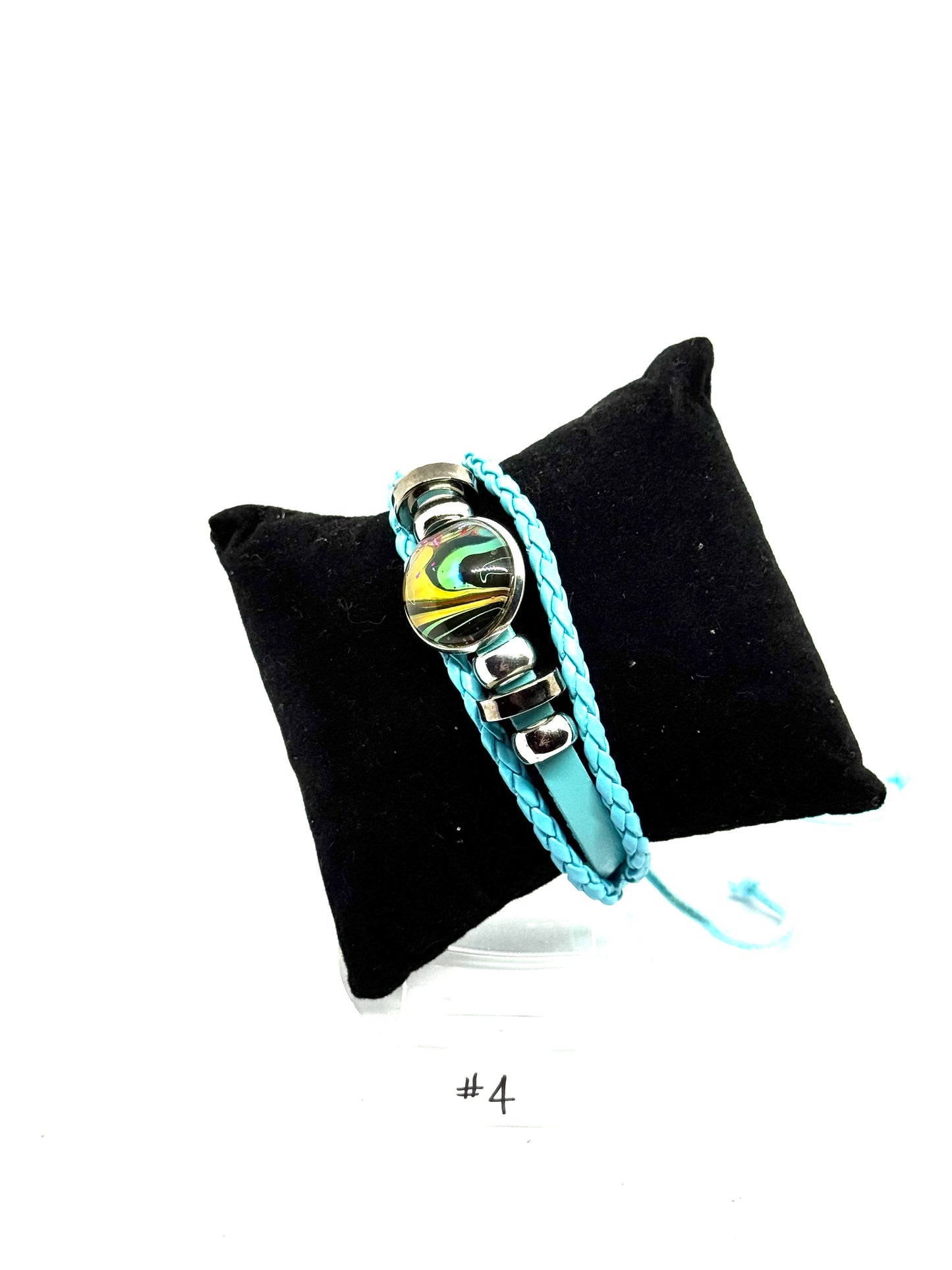 #4 “Main Character Energy Bracelet – Turquoise Chaos Wrap (One of a Kind)”
