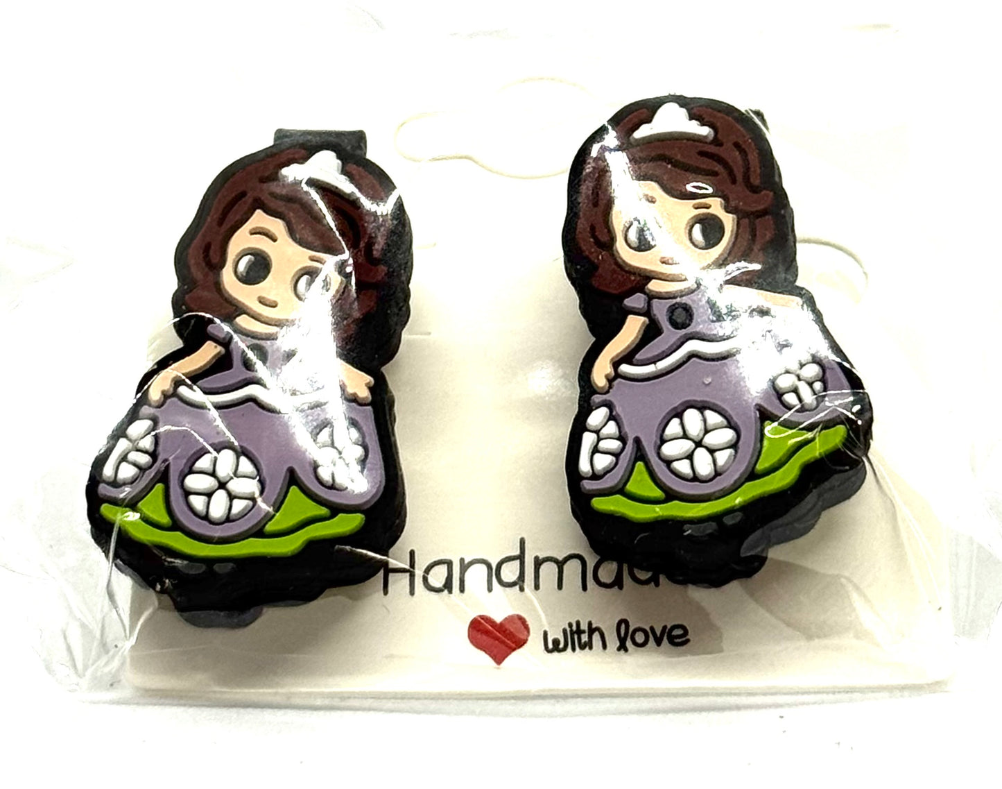 #5 Royal Chaos Barrettes – Purple Dress Princess Hair Clips (2pc Set)