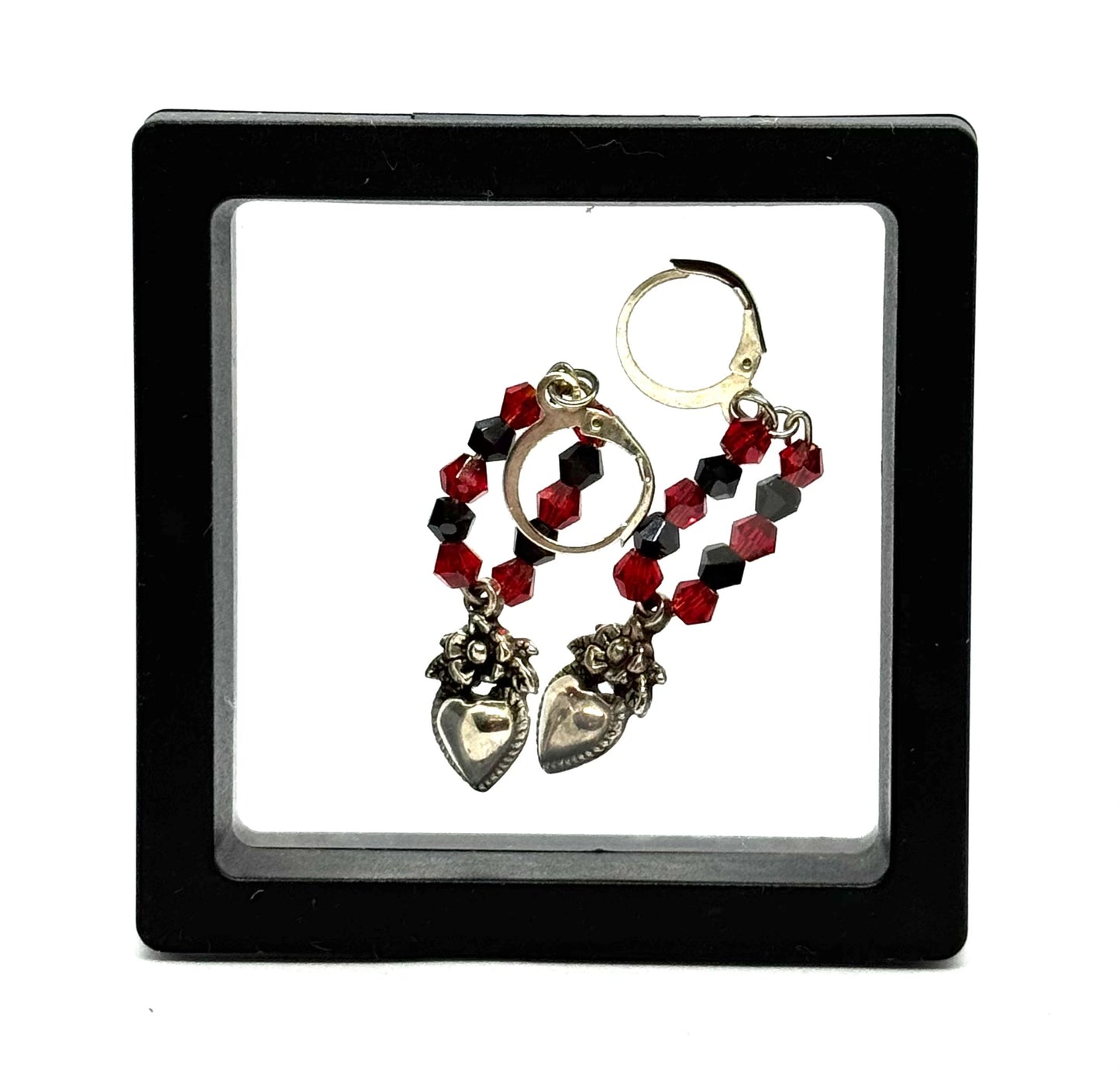 #56 Love Me Through the Chaos Heart Hoop Earrings