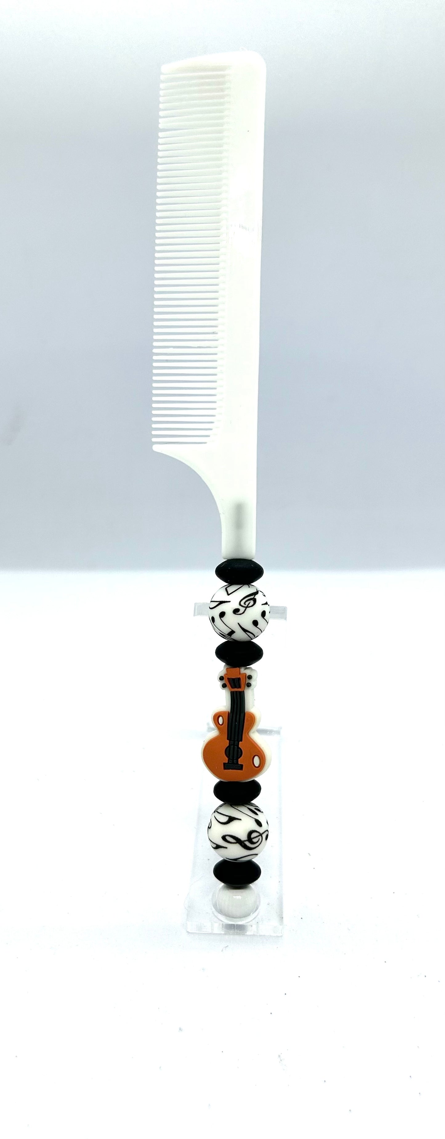 Guitar Beaded Hair Comb