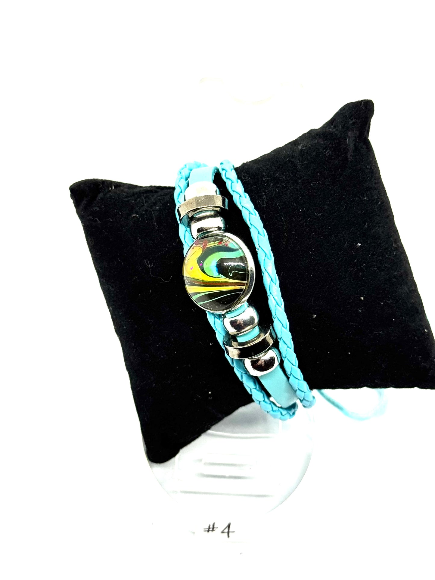 #4 “Main Character Energy Bracelet – Turquoise Chaos Wrap (One of a Kind)”