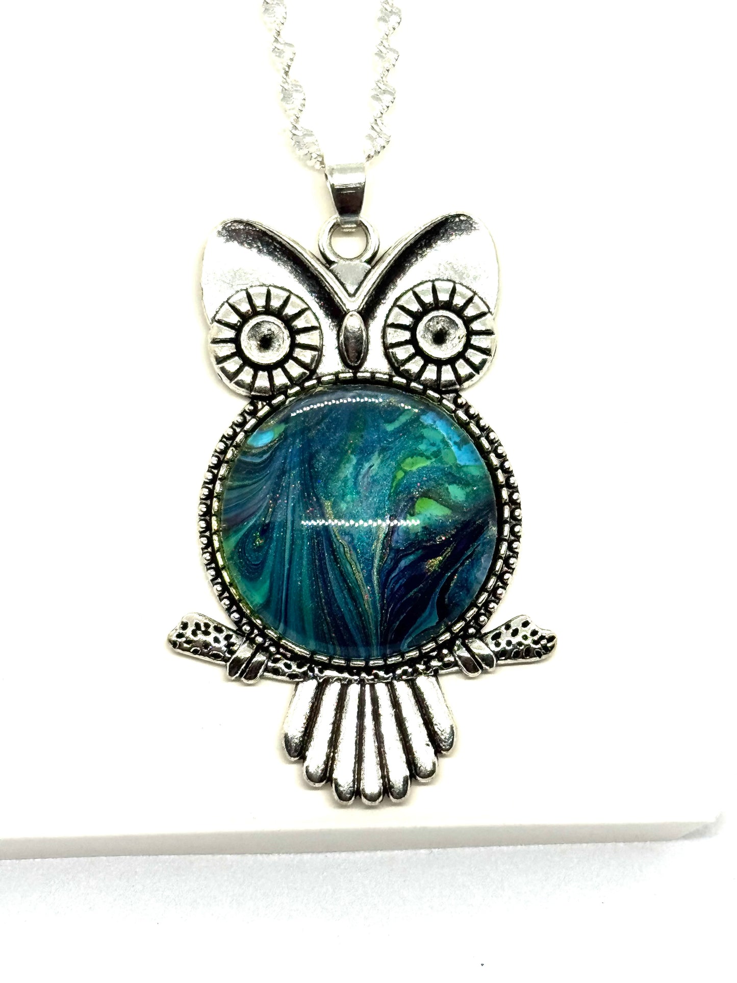 #32 Midnight Oracle Owl Necklace