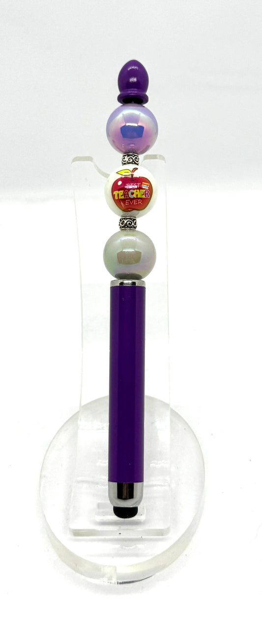 The Teacher’s Favorite (Even If They Won’t Admit It) | Handmade Best Teacher Ever Beaded Stylus Pen
