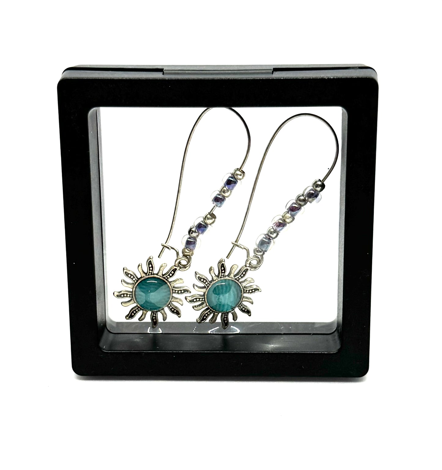 #21 Sunshine, Sarcasm & Bad Decisions Earrings – Handmade Sun Charm Dangle Earrings