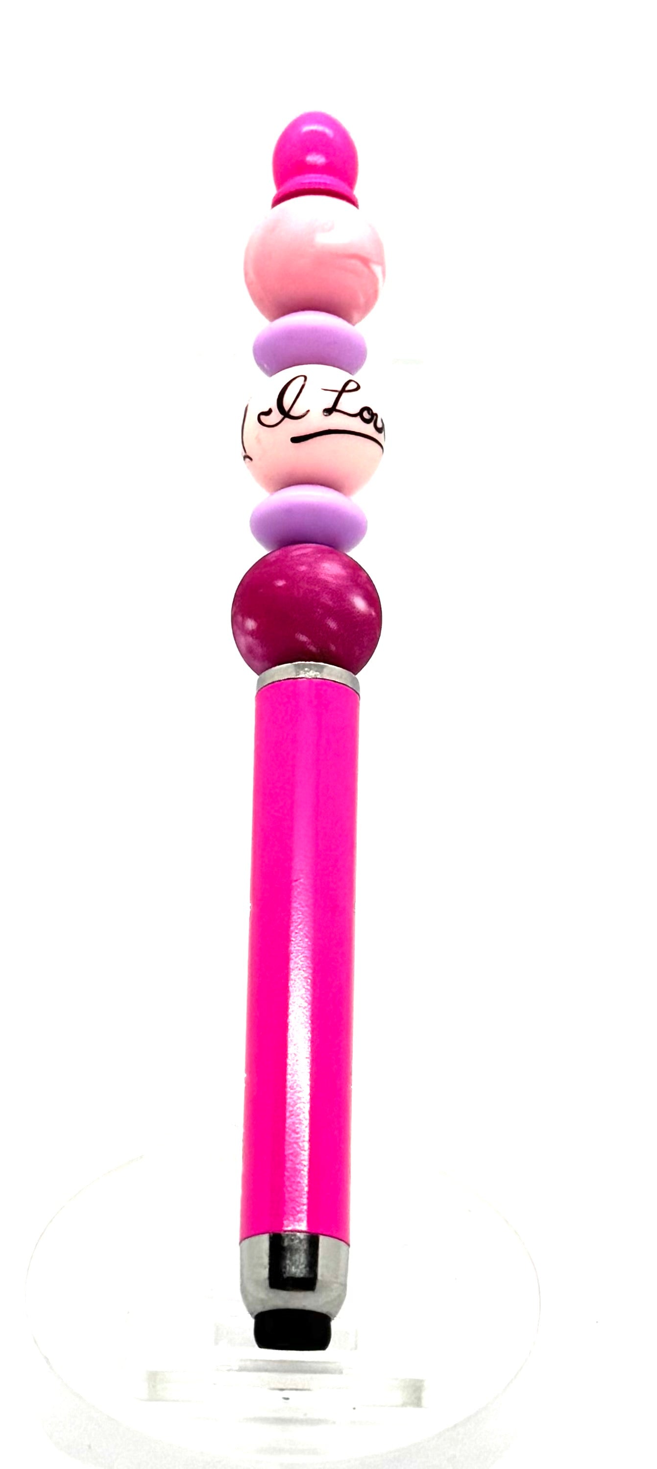 Powered by Love… and a Little Bit of Chaos | Handmade “Love” Beaded Stylus Pen