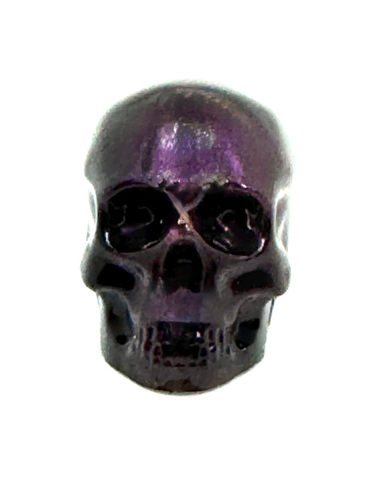 “Midnight Regret” Skull — Handmade Resin Gothic Decor | Deep Purple Black Shimmer | Dark Aesthetic FDSS One-of-a-Kind