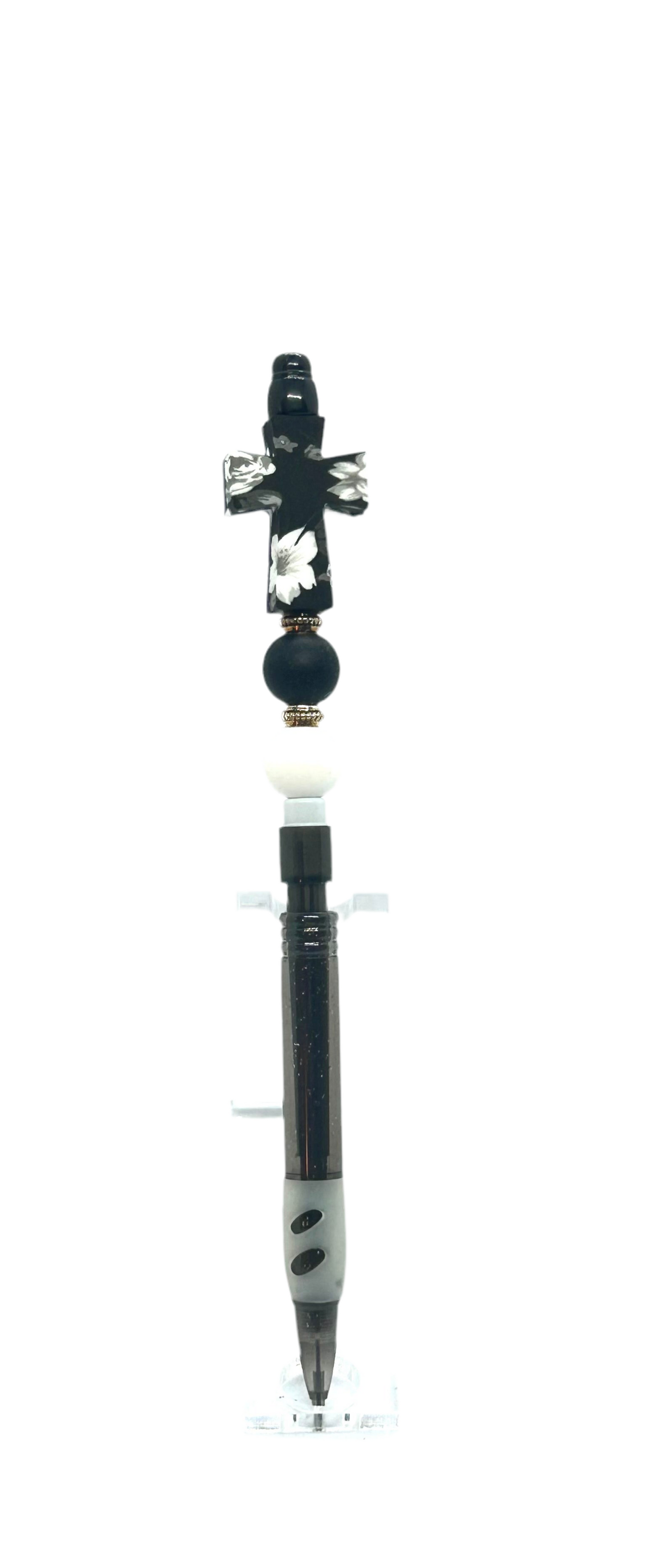 Purple Cross Beaded Mechanical Pencil