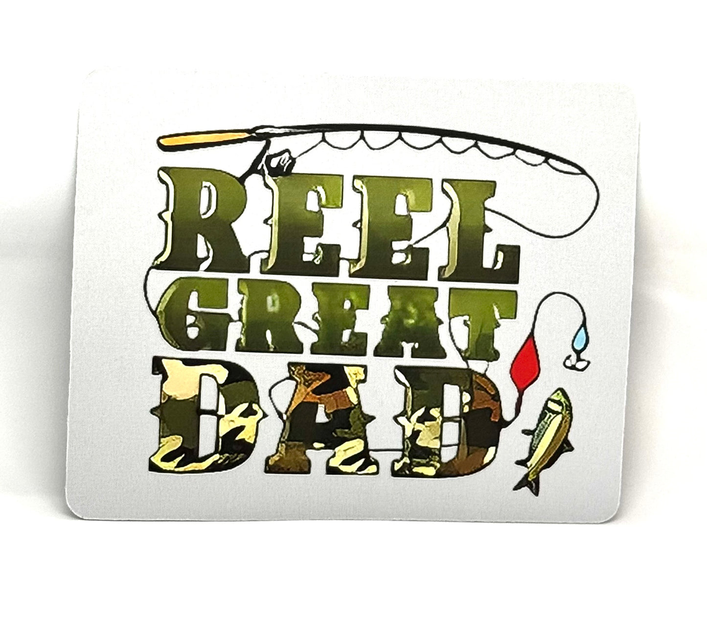 “Reel Great Dad” Fishing Chaos Mouse Pad | Dad Joke Energy | FDSS
