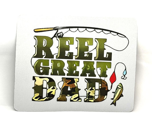 “Reel Great Dad” Fishing Chaos Mouse Pad | Dad Joke Energy | FDSS