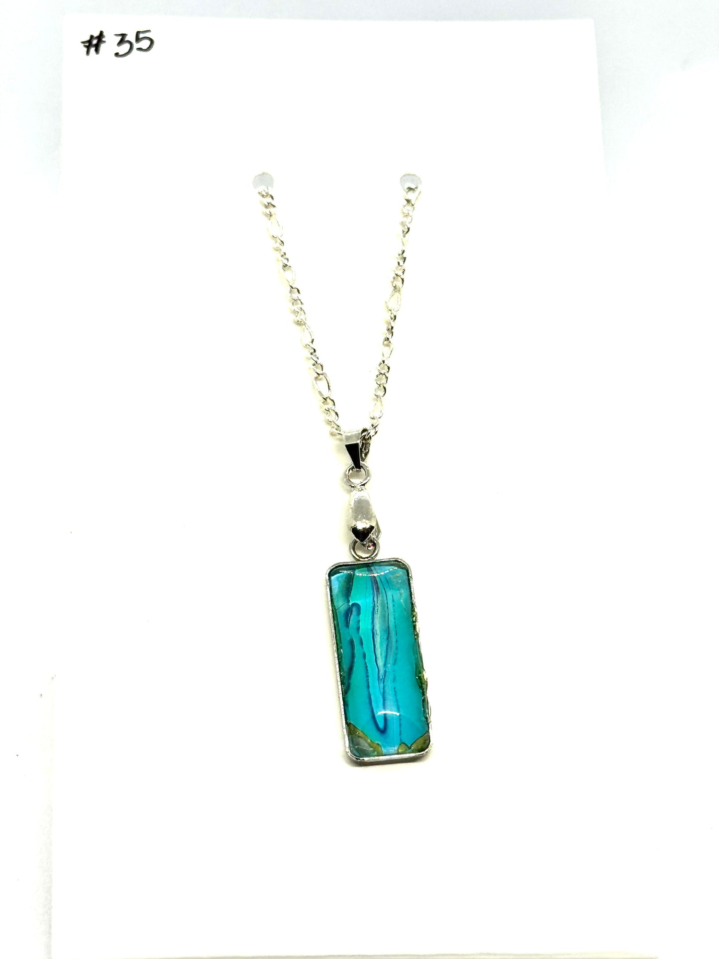 #35 Electric Calm Bar Necklace