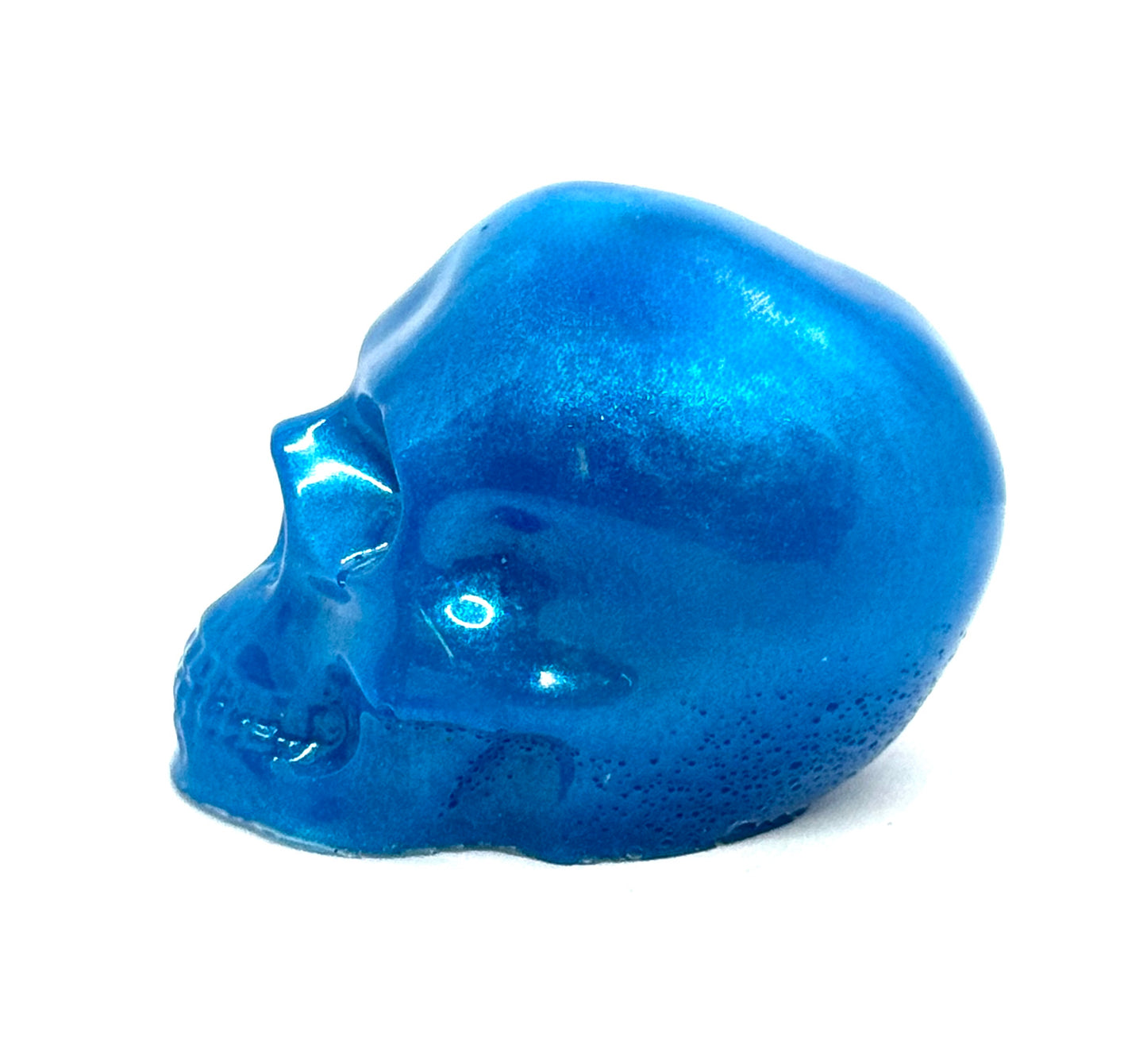 “Drowned Promises” Skull – Ocean Blue Toxic Love Relic | Until Death Do Us Part Collection | Handmade Resin Gothic Decor