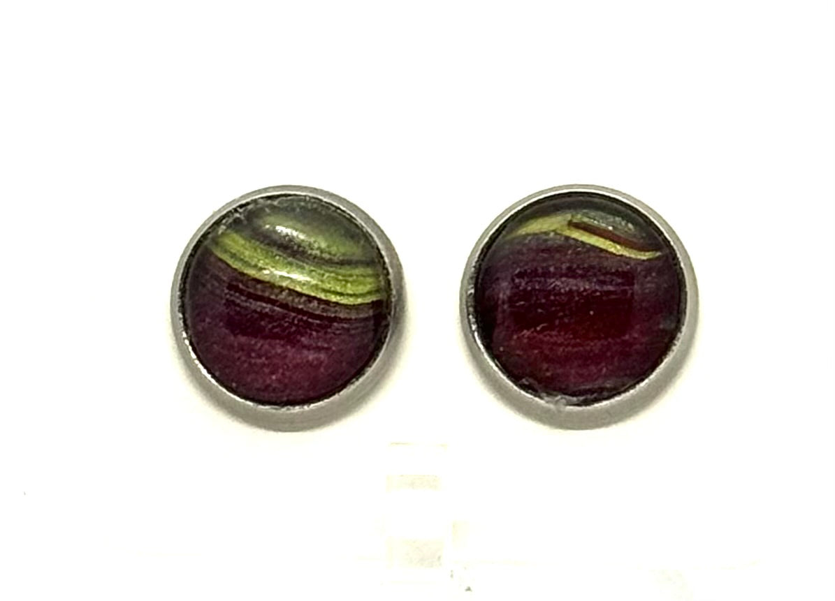 Berry Much Unbothered | Handmade Blackberry Swirl Stud Earrings