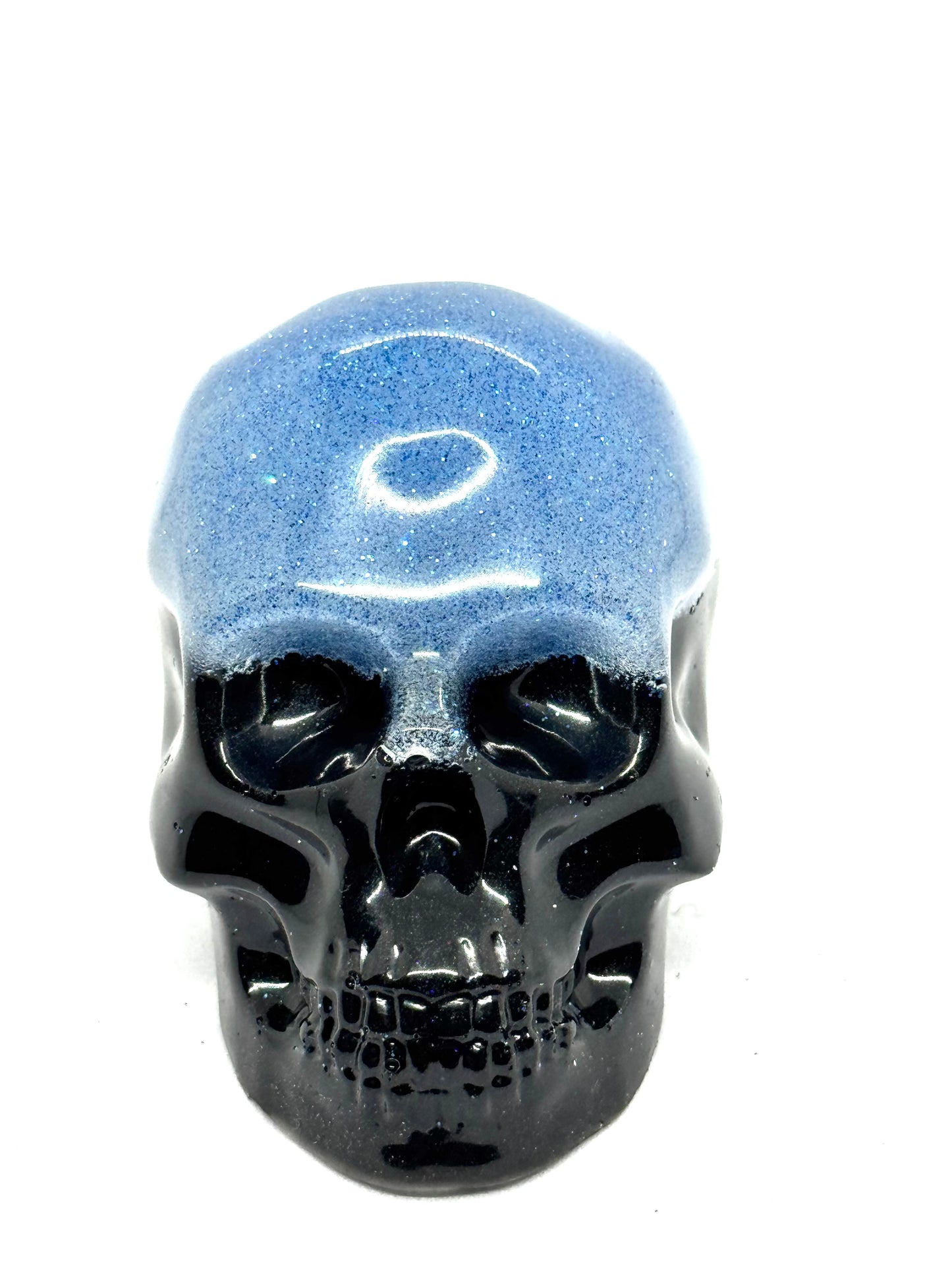 Midnight Brain Freeze Skull – Blue & Black Resin Chaos (FDSS Edition)