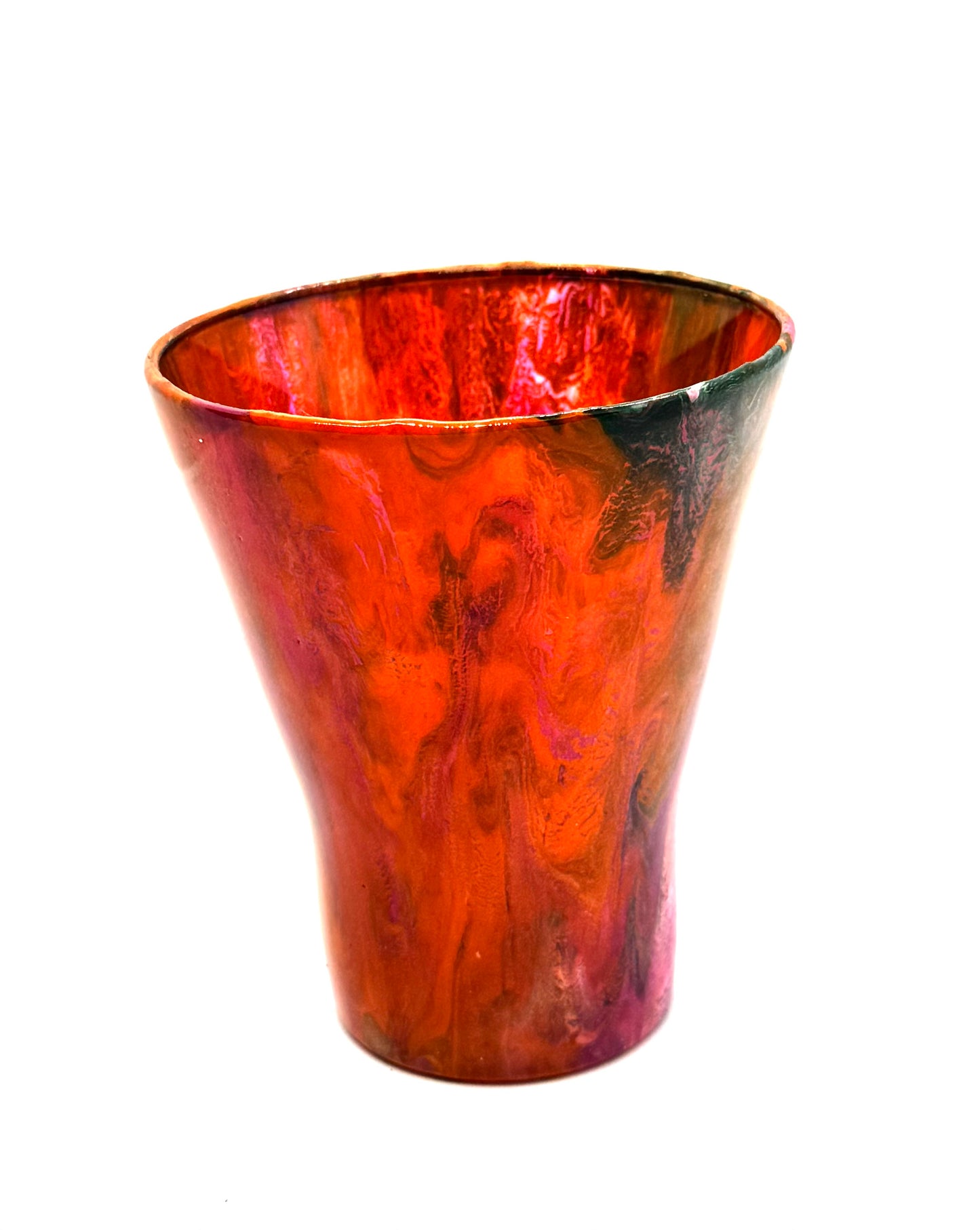 Molten Sunset Resin Drinking Glass