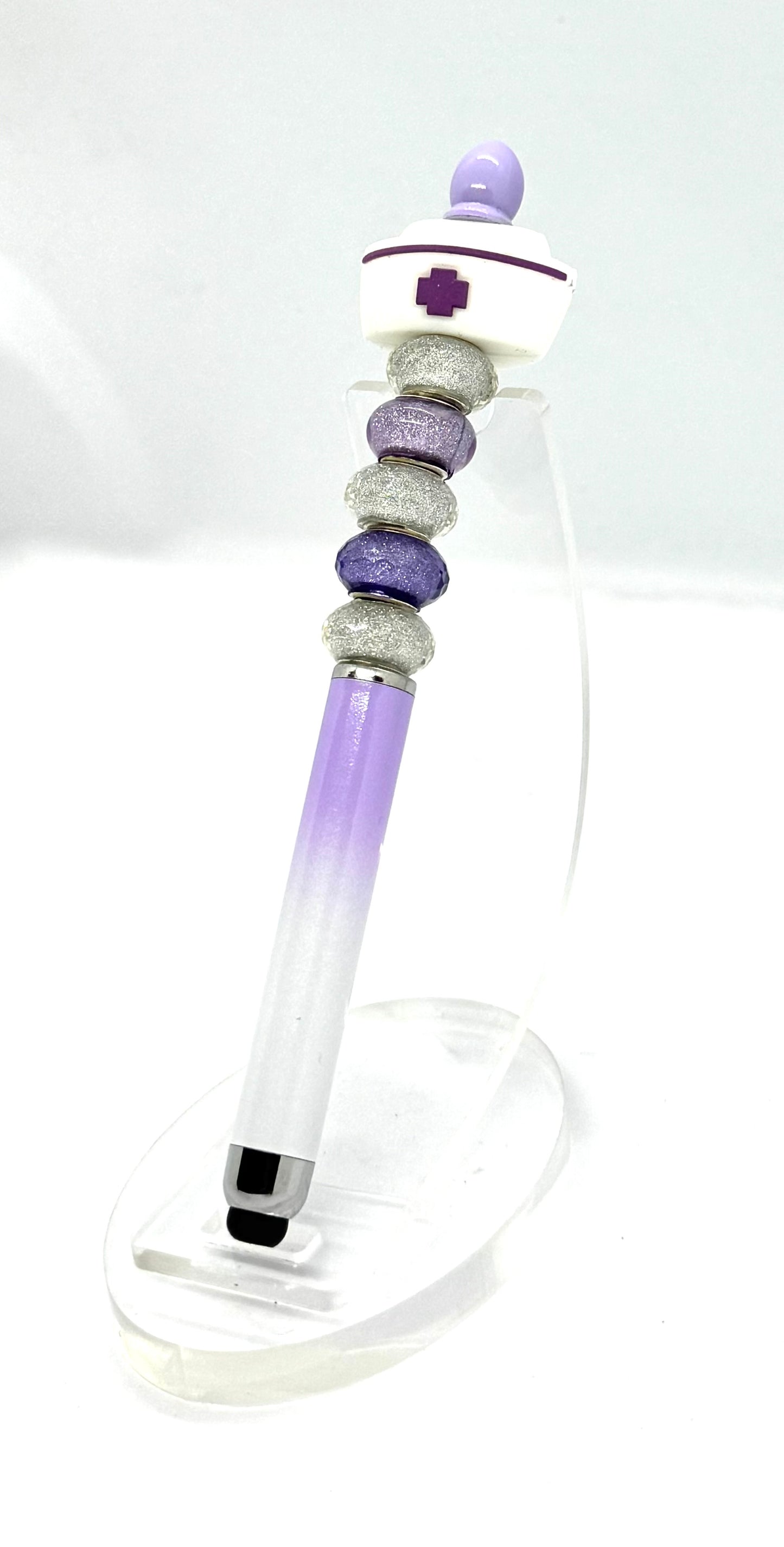 Nurse, Heal Thy Coffee Addiction | Handmade Purple Nurse Stylus Pen