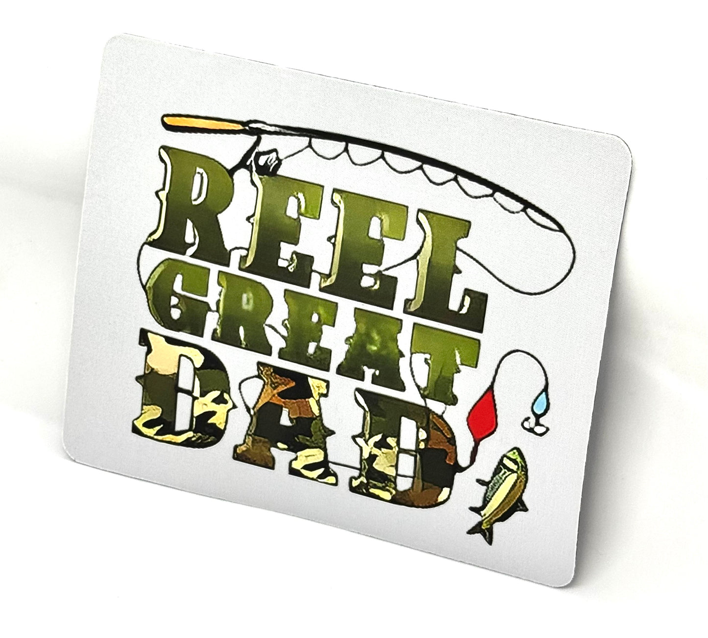 “Reel Great Dad” Fishing Chaos Mouse Pad | Dad Joke Energy | FDSS