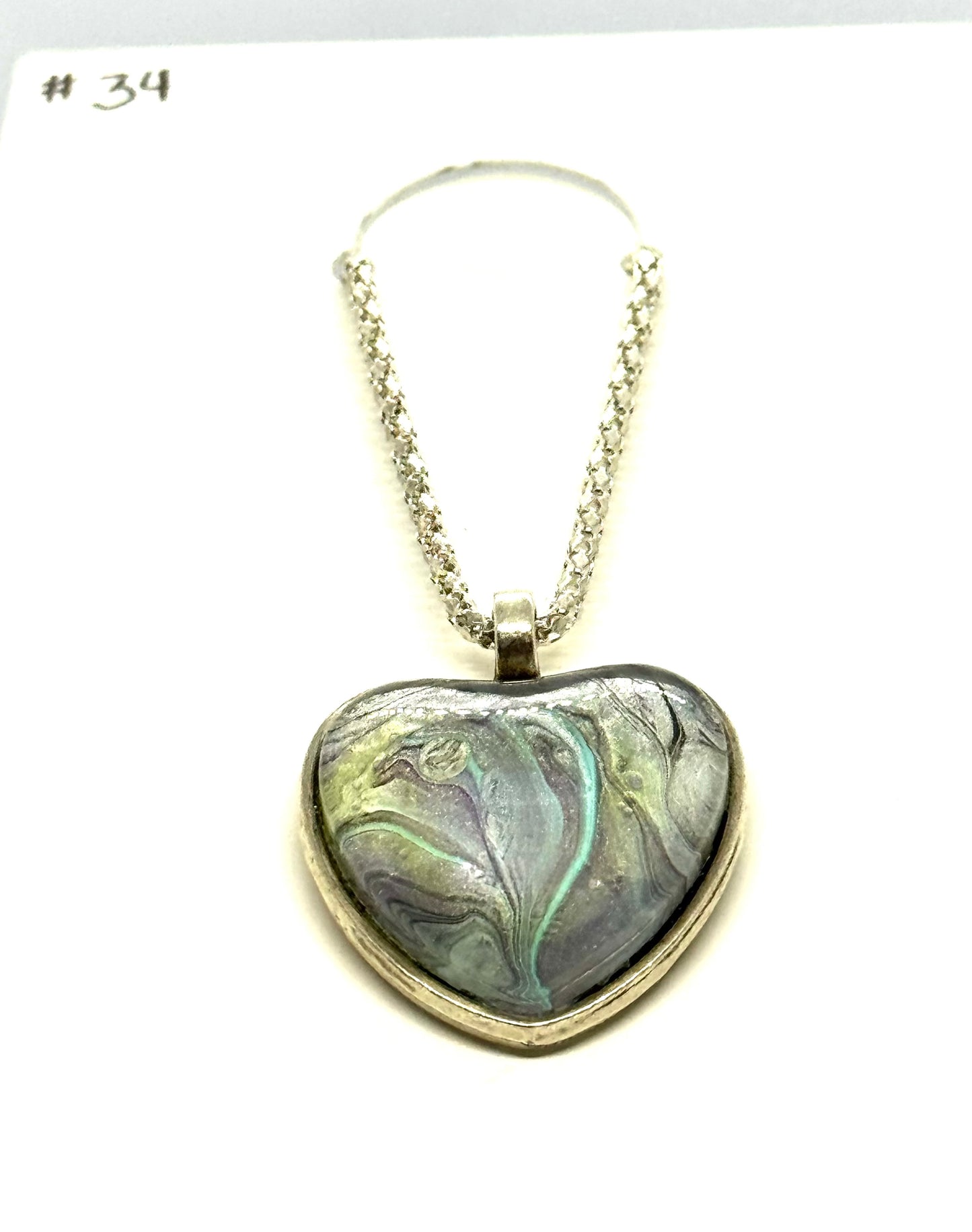 #34 Ghosted Feelings Heart Necklace
