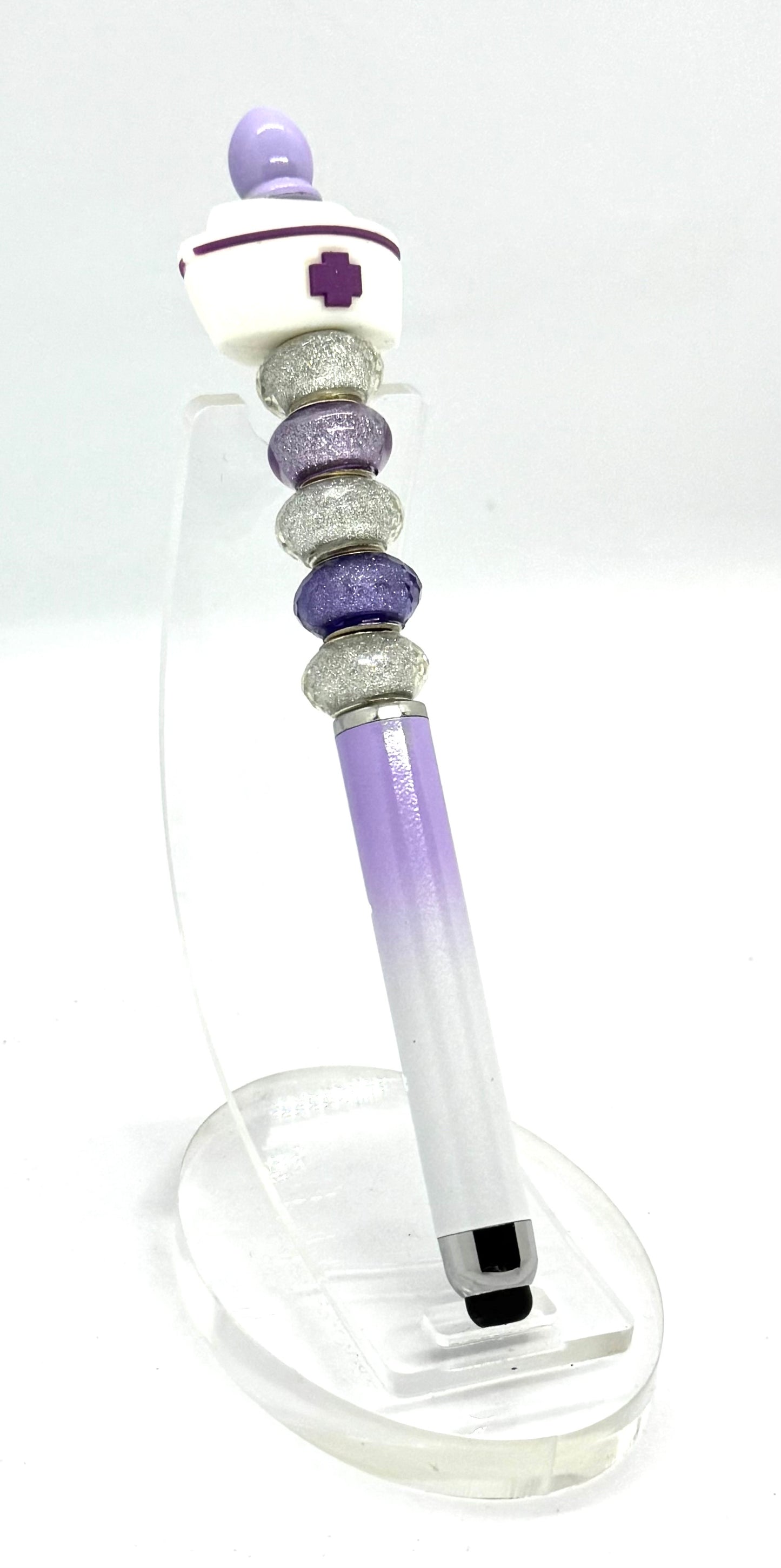 Nurse, Heal Thy Coffee Addiction | Handmade Purple Nurse Stylus Pen