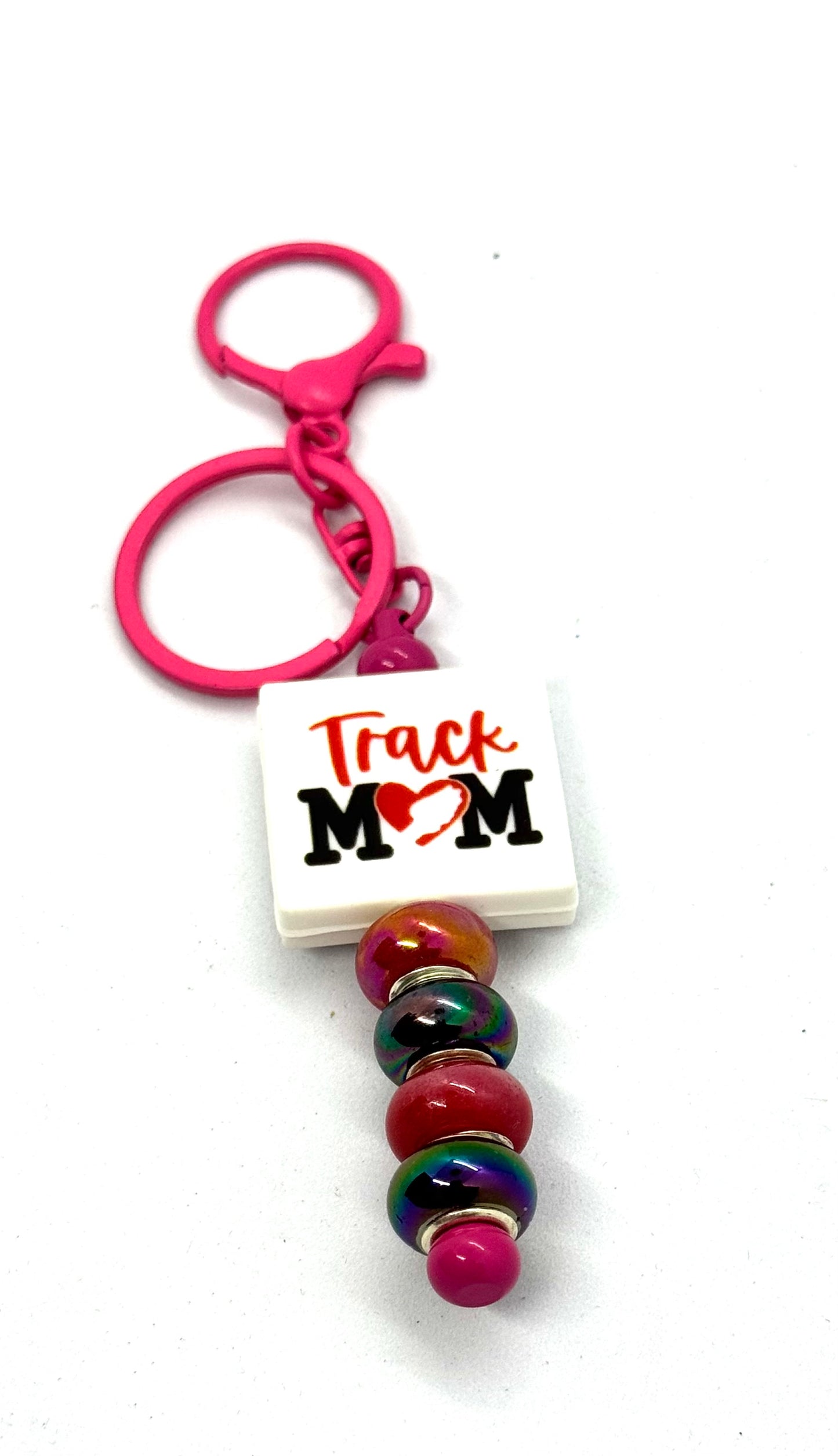FDSS “Track Mom Survival Kit” Handmade Beaded Keychain – Sports Mom Gift