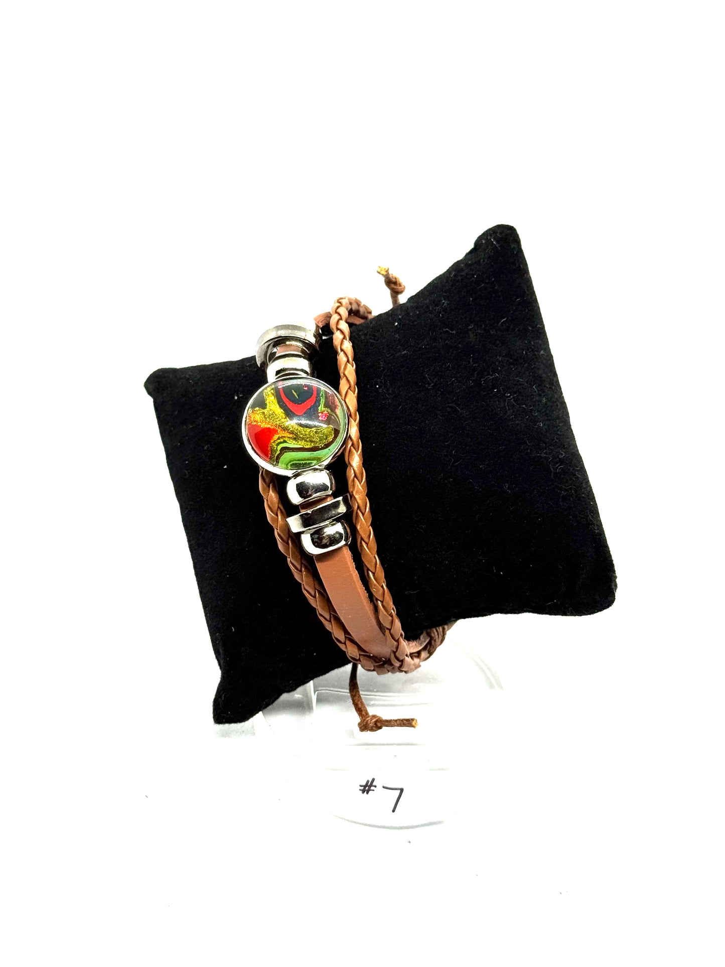 #7 “Main Character Chaos” Handmade Abstract Wrap Bracelet — One-of-a-Kind FDSS Statement Jewelry | Unique Resin Art Bracelet | Gift for Bold Souls