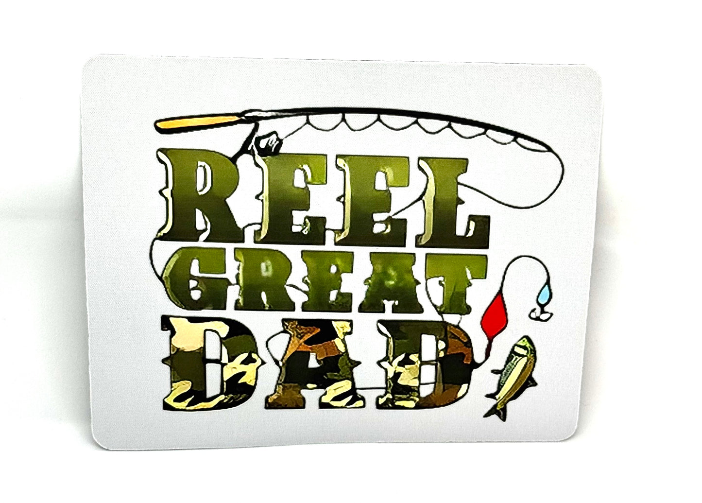 “Reel Great Dad” Fishing Chaos Mouse Pad | Dad Joke Energy | FDSS