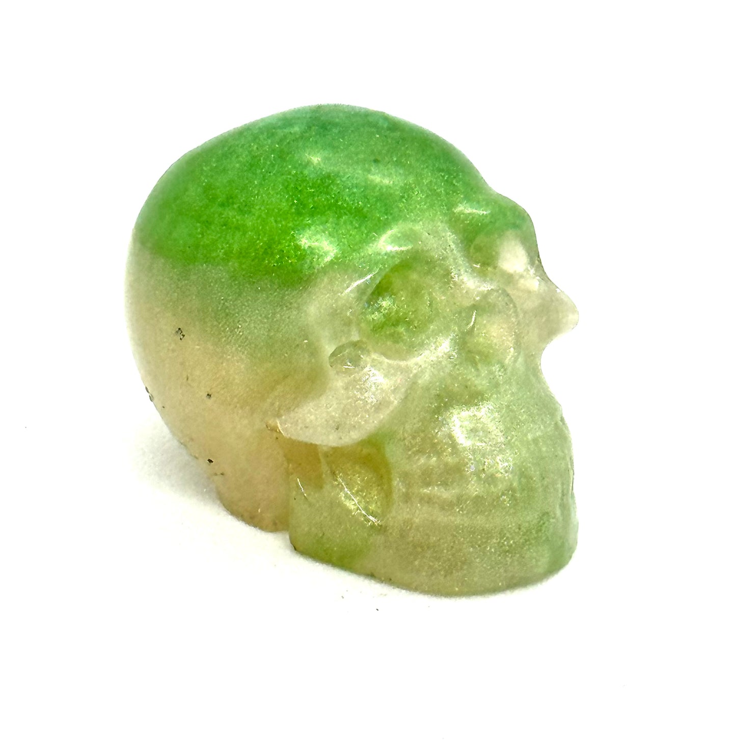 “Green With Envy” Skull – Toxic Obsession Relic | Until Death Do Us Part Collection | Handmade Resin Gothic Decor