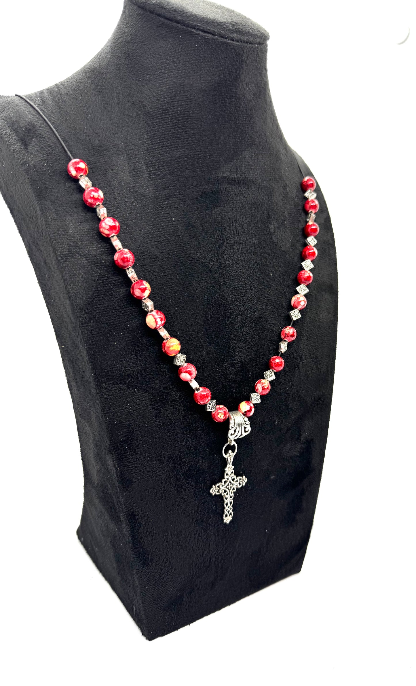 “Sweet But Sinful Cross Statement Necklace”