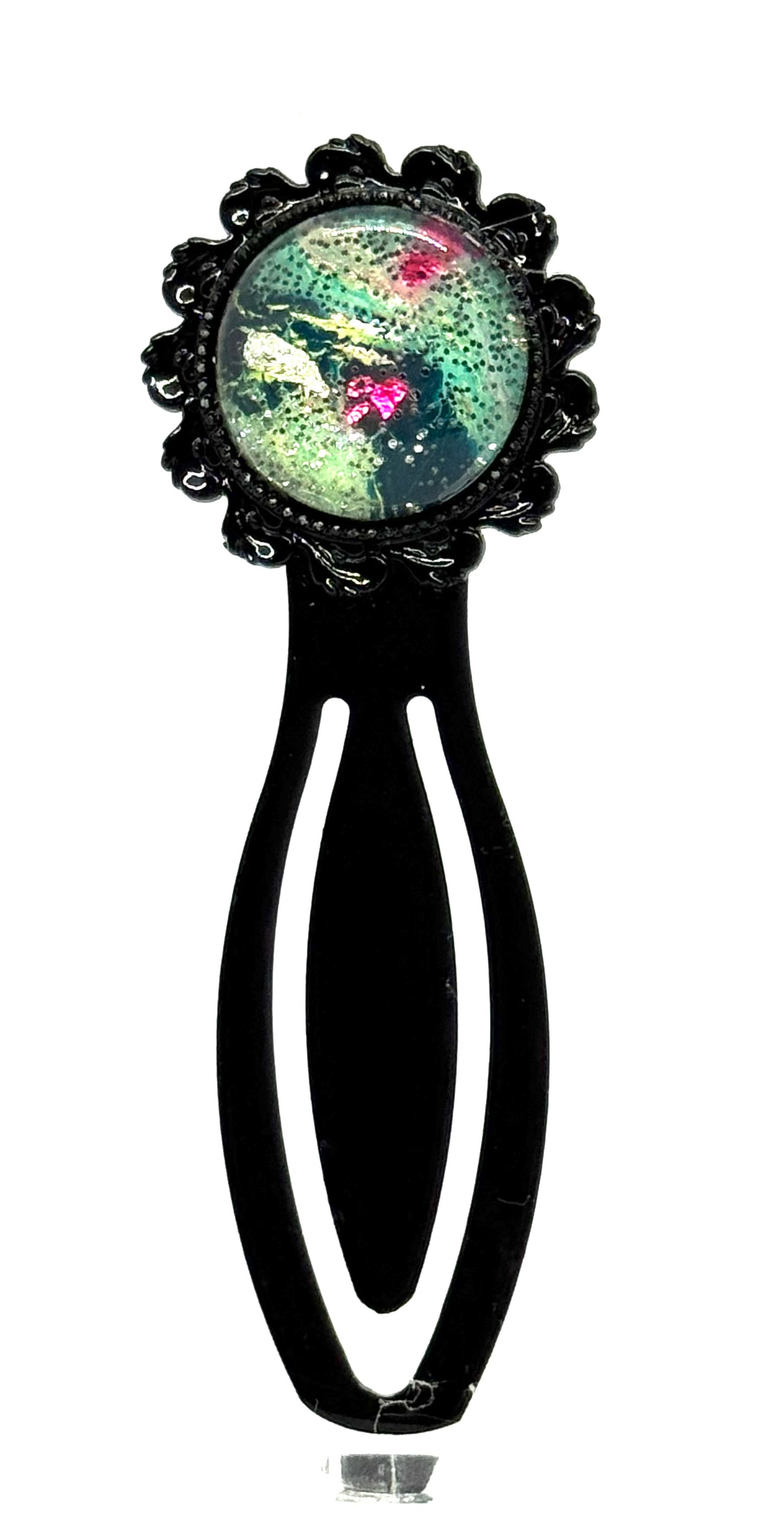 The “Dark Fairy Had Trust Issues” Handmade Glass Bookmark