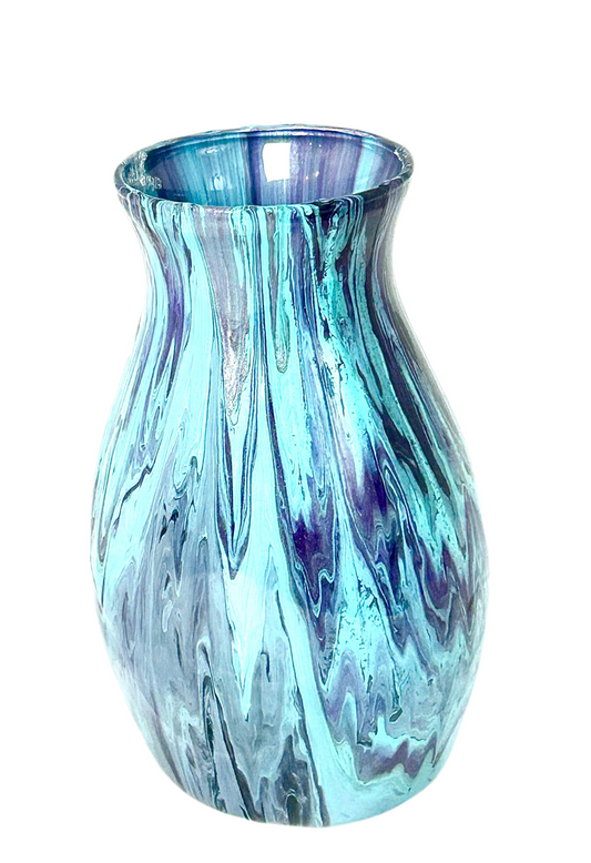 Blue & Purple Glass vase