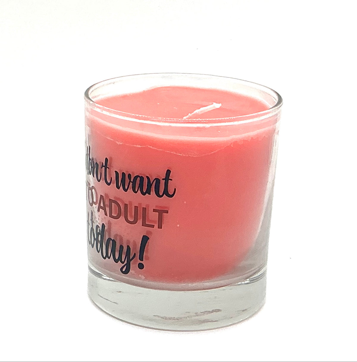 Coconut candle, dark pink - angle