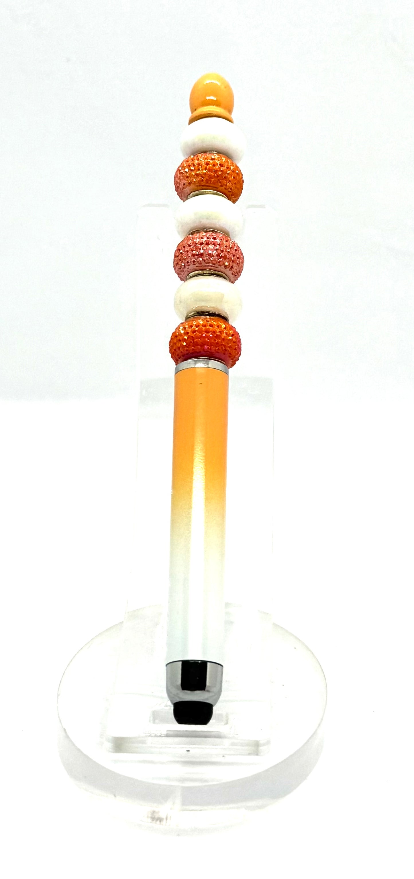Orange You Glad You’re This Fabulous? | Handmade Orange Beaded Stylus Pen