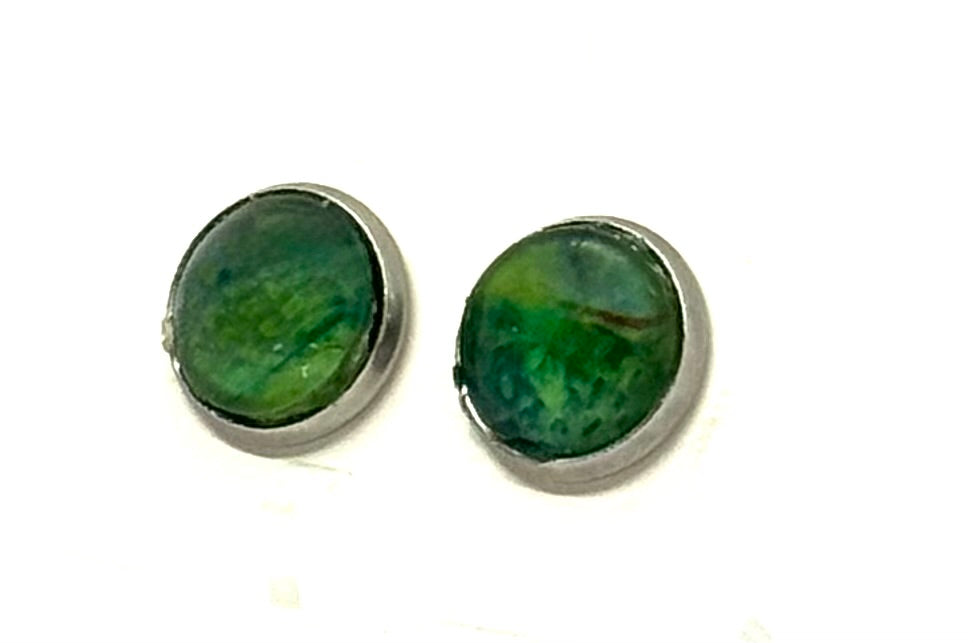 Mother Nature Called… She Wants Her Earrings Back | Handmade Emerald Forest Stud Earrings