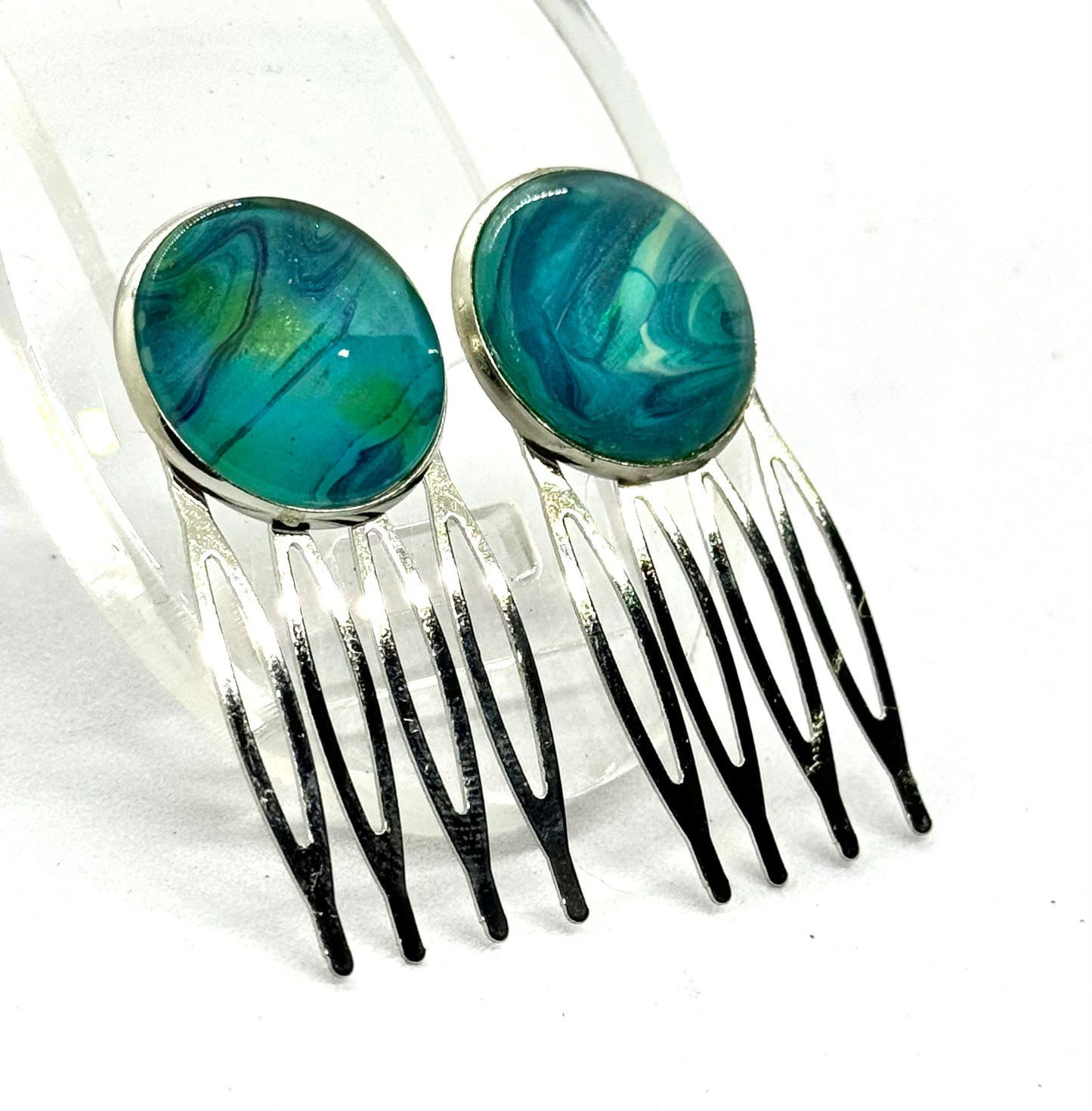 #5 Ocean Chaos Matching Hair Comb Set (2pc)