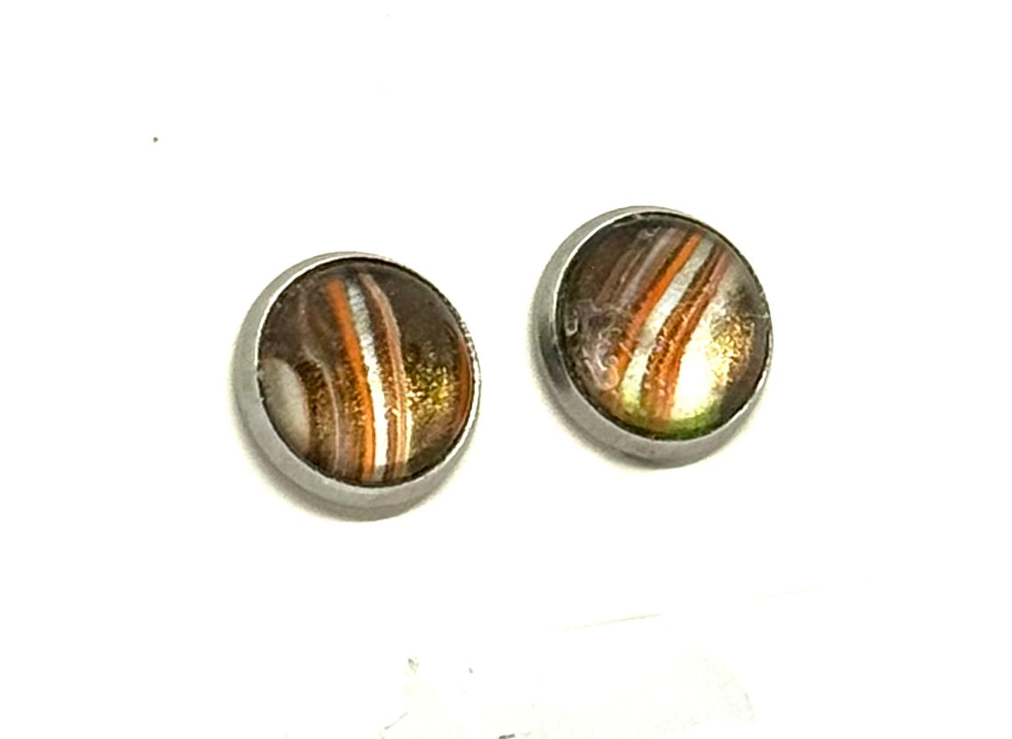 Copper Chaos & Sunset Sass | Handmade Abstract Stud Earrings