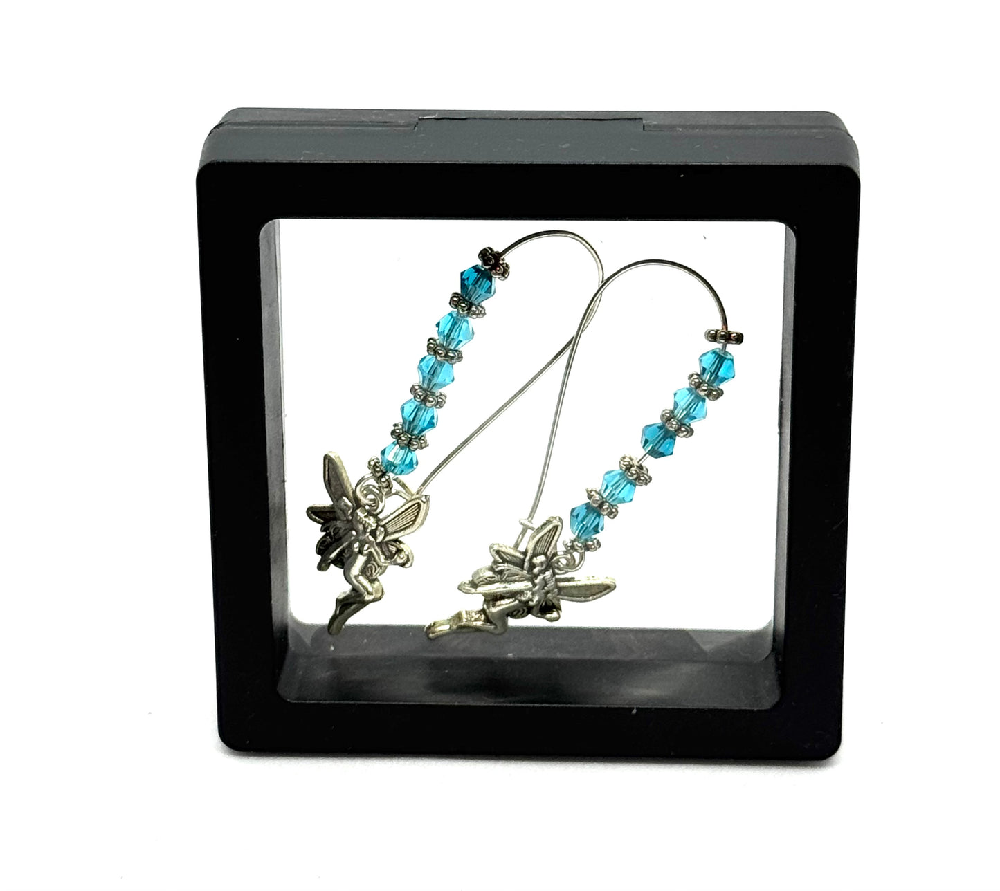 #35 Pixie Dust & Poor Decisions Earrings – Crystal Fairy Charm Earrings 🧚‍♀️💙✨